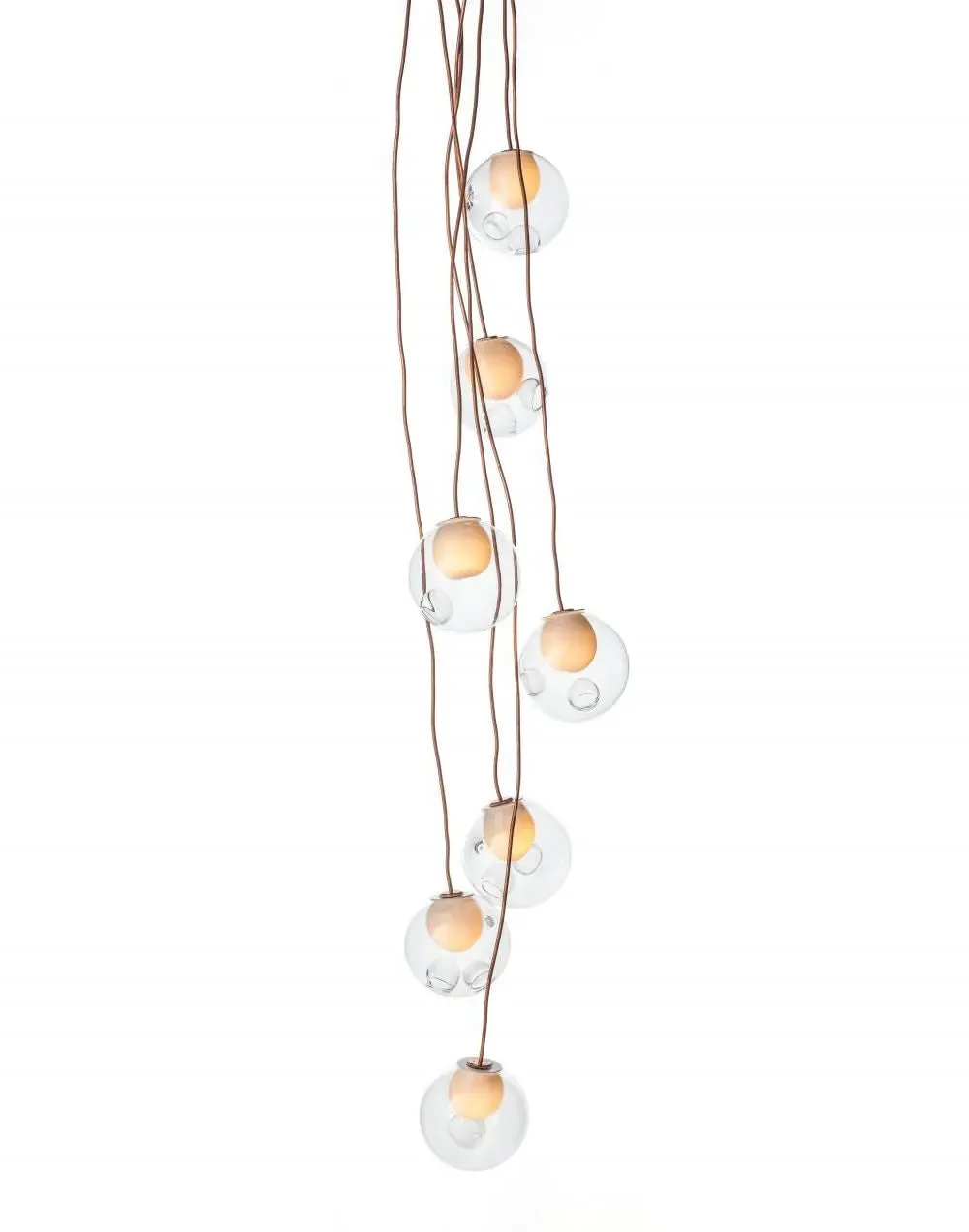 3-Light Pendant Cluster - Blue, Glass