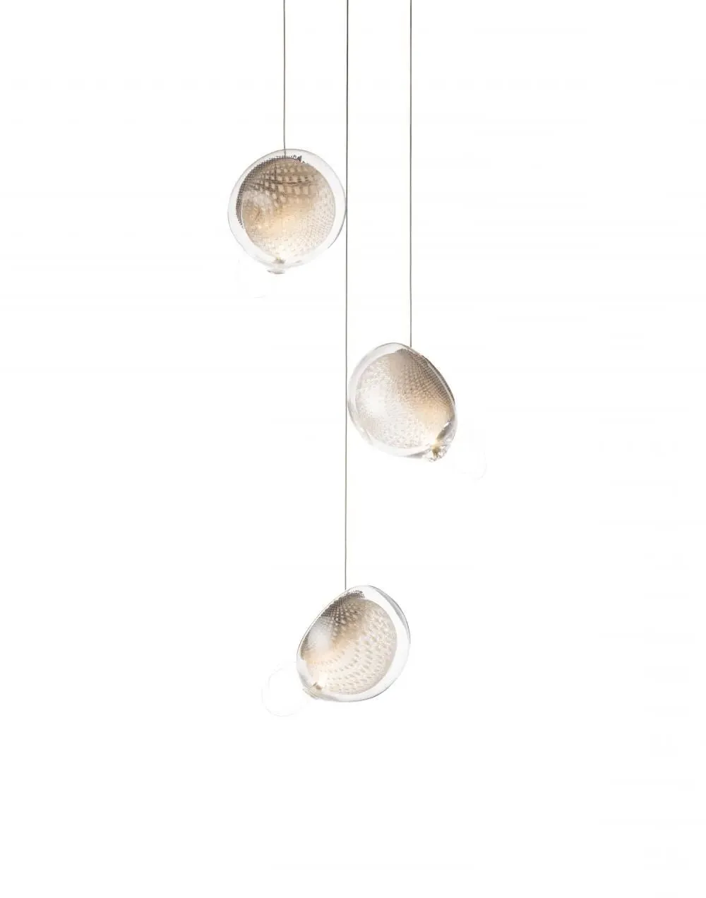 3-Light Pendant Cluster - Clear, Glass