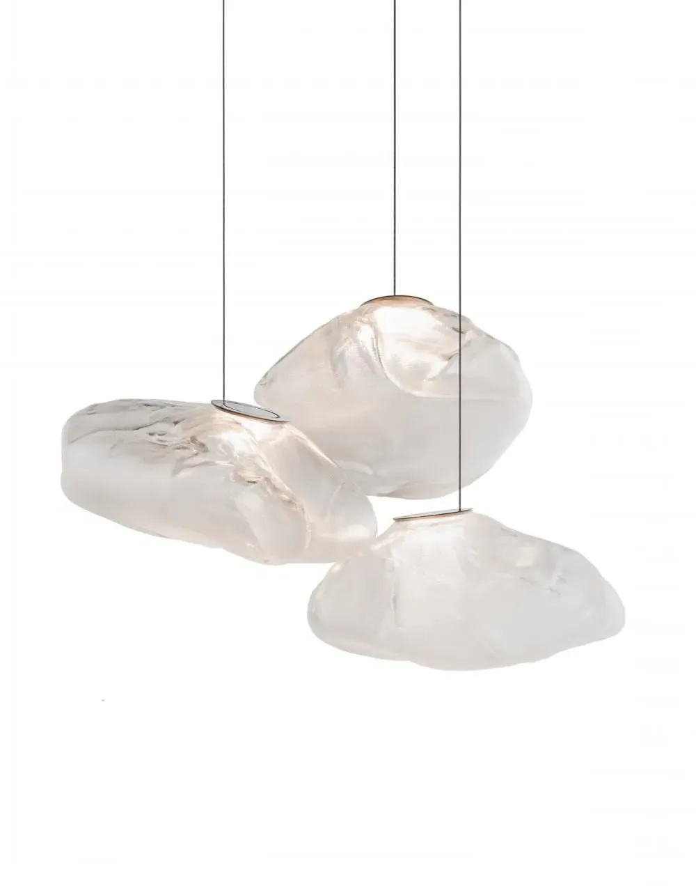 3-Piece Pendant Light with LED - Clear, Glass image