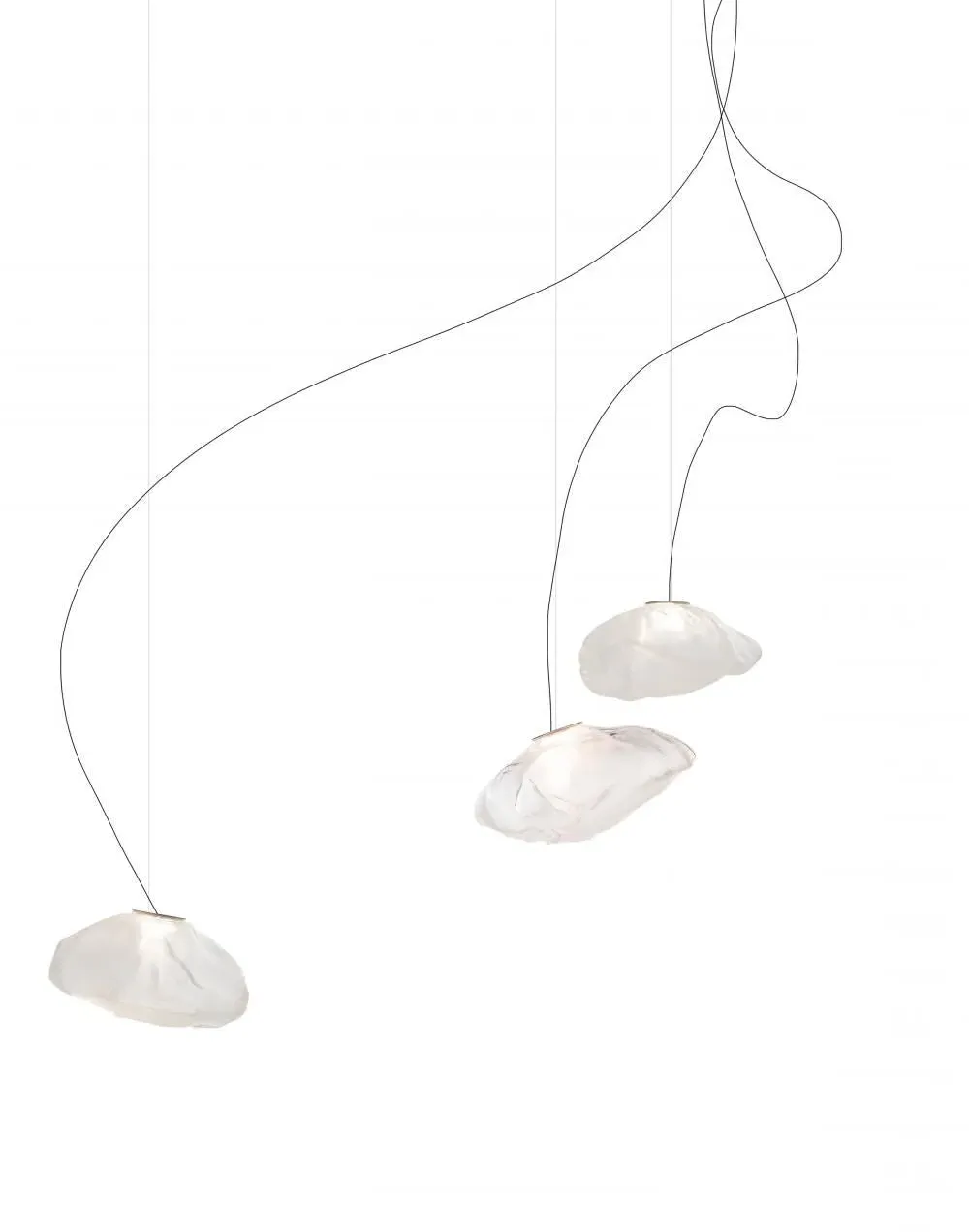 5-Light Pendant Light Semi Rigid - Grey, Glass