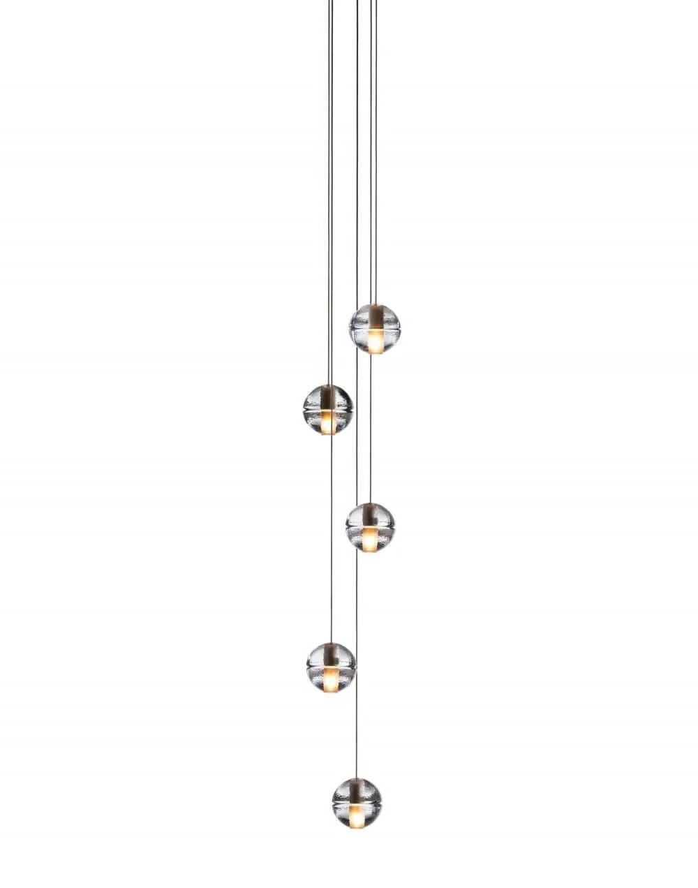9-Light Linear Pendant Light - Glass