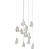 Series 21 11-Pendant Rectangle Canopy Light - Porcelain