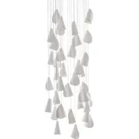 Series 21 36-Pendant Square Canopy Light - Porcelain