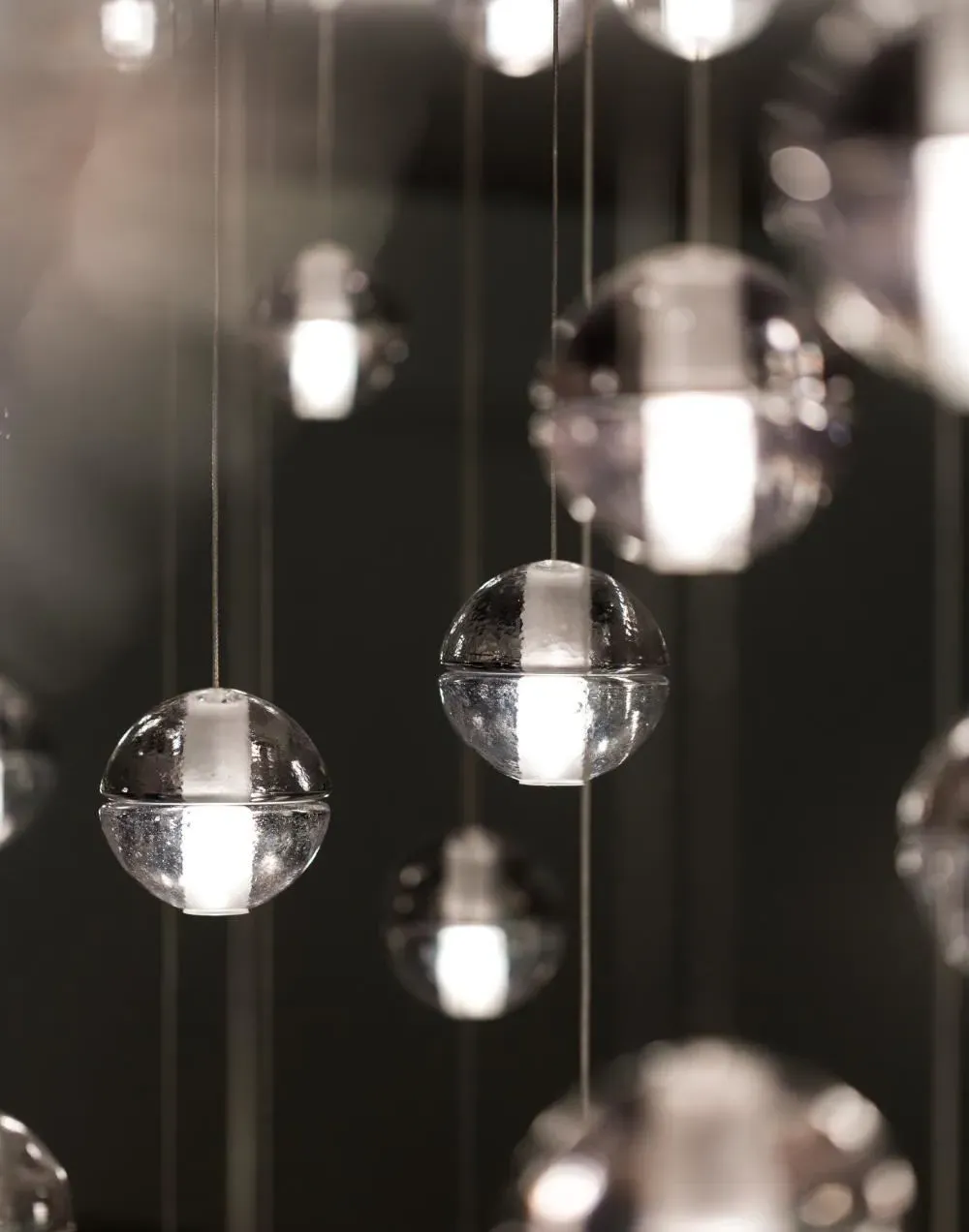 Single Pendant Light with Mini Canopy - Smoked Glass