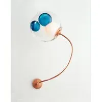 Surface Light with Glass Bubble - Blue, Copper