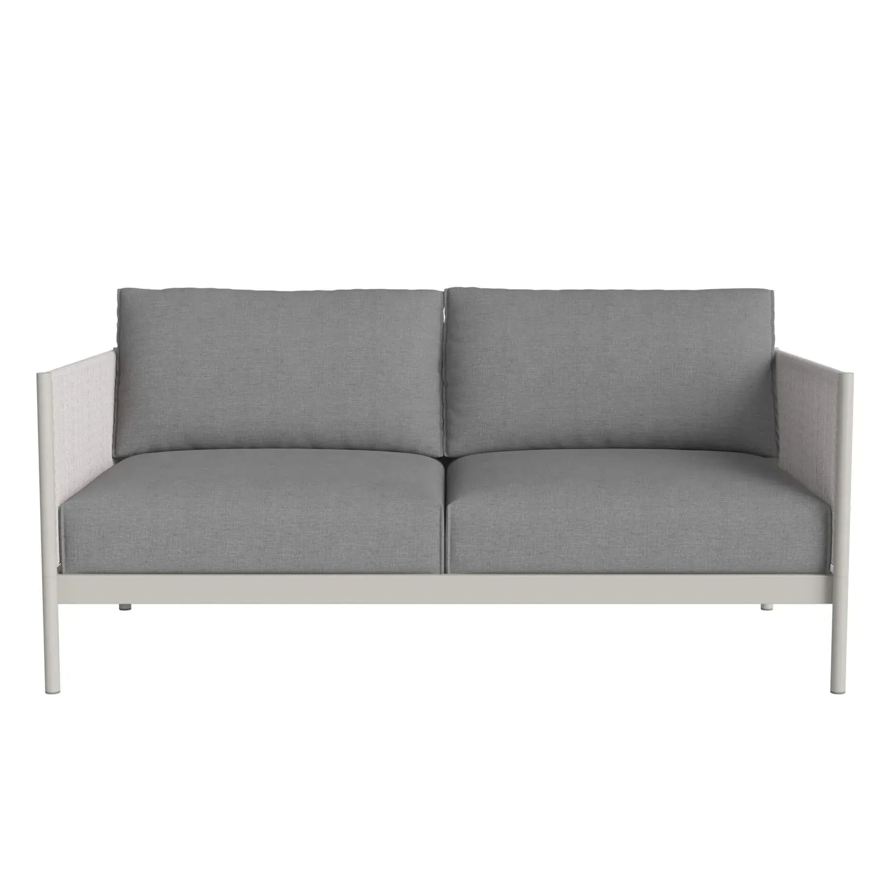 2-Seater Garden Sofa with Cord Arms - Beige