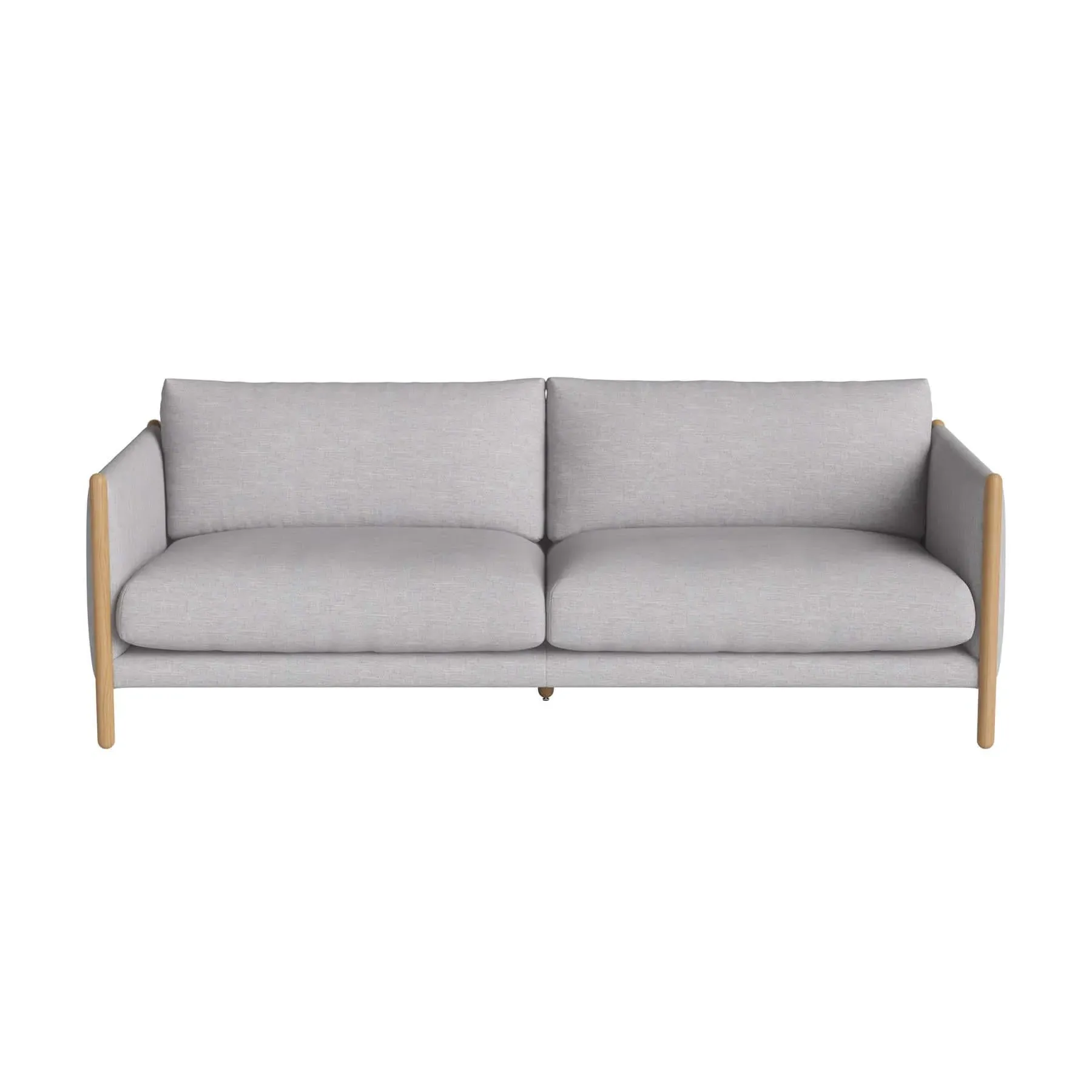 2.5-Seater Sofa - Light Grey, Oak
