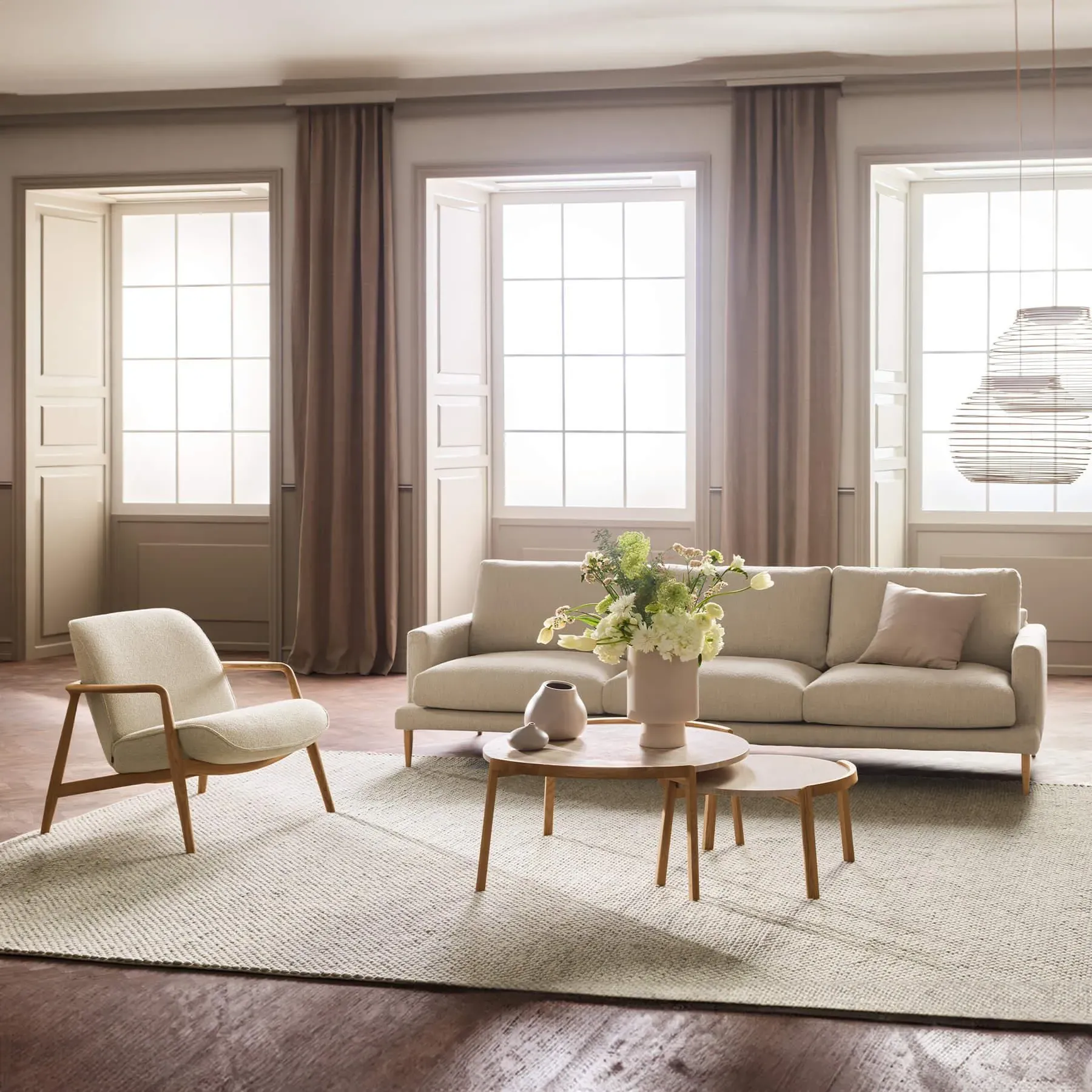 2.5-Seater Sofa with Removable Covers - Navy