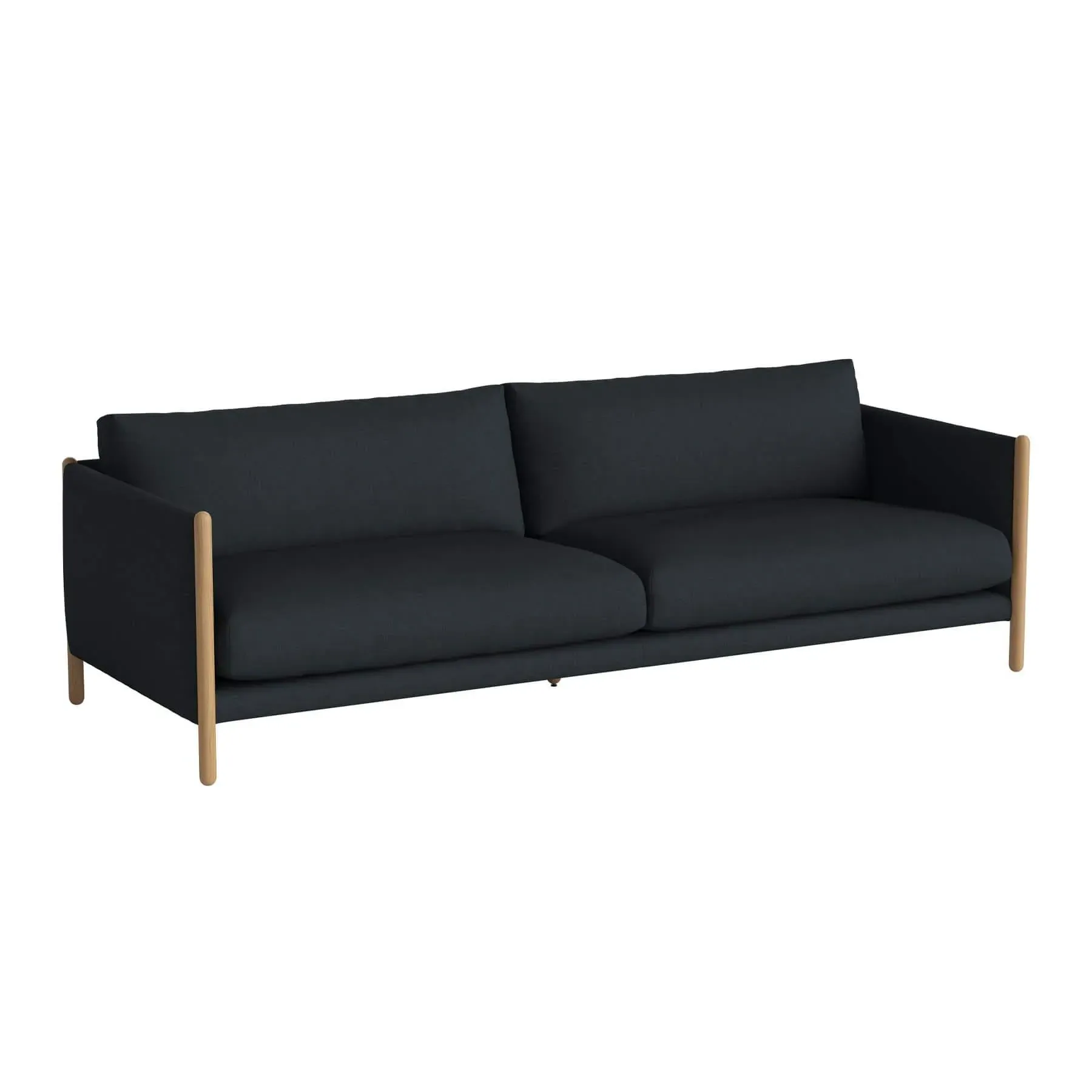 3-Seater Sofa - Navy, Oak