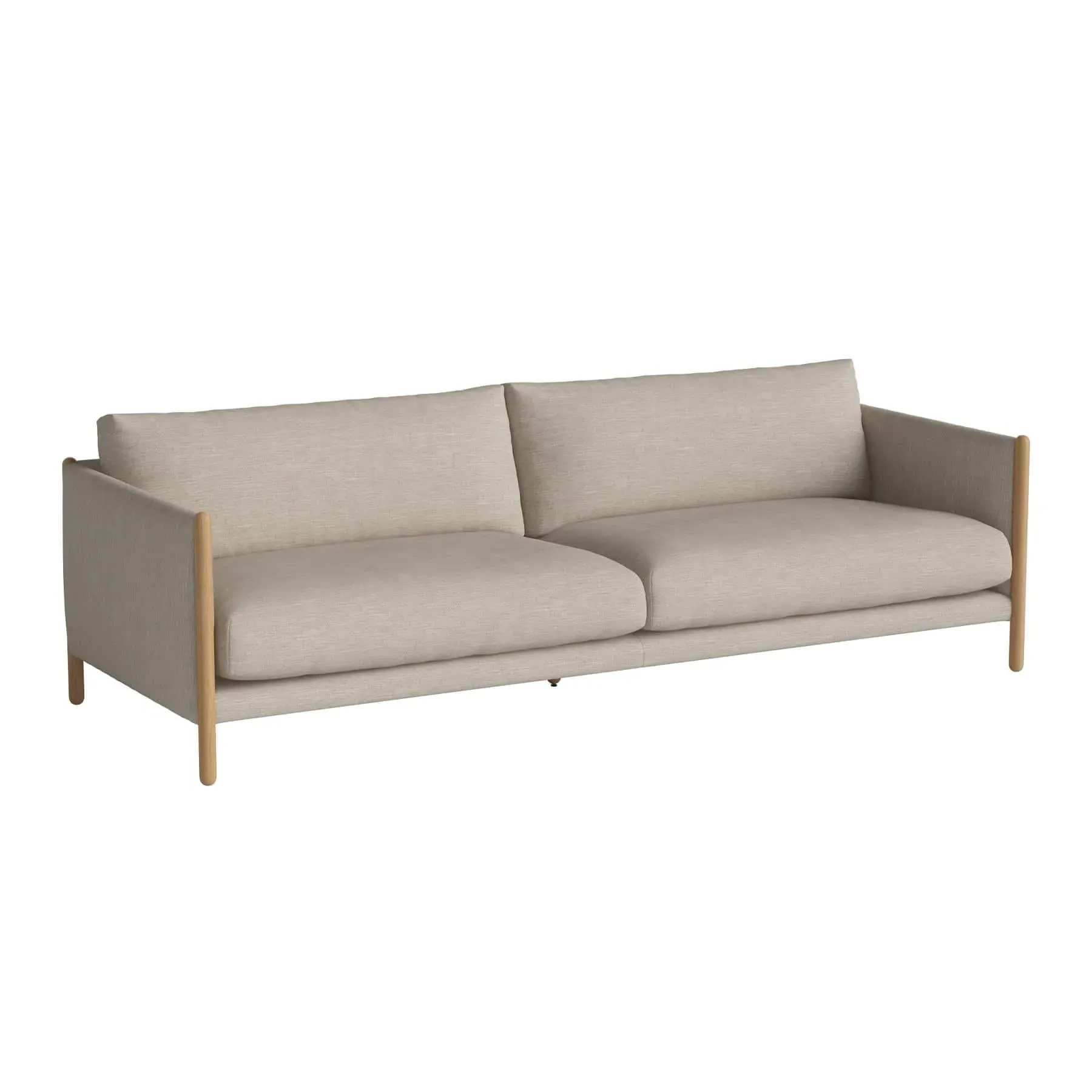 3-Seater Sofa - Sand, Oak