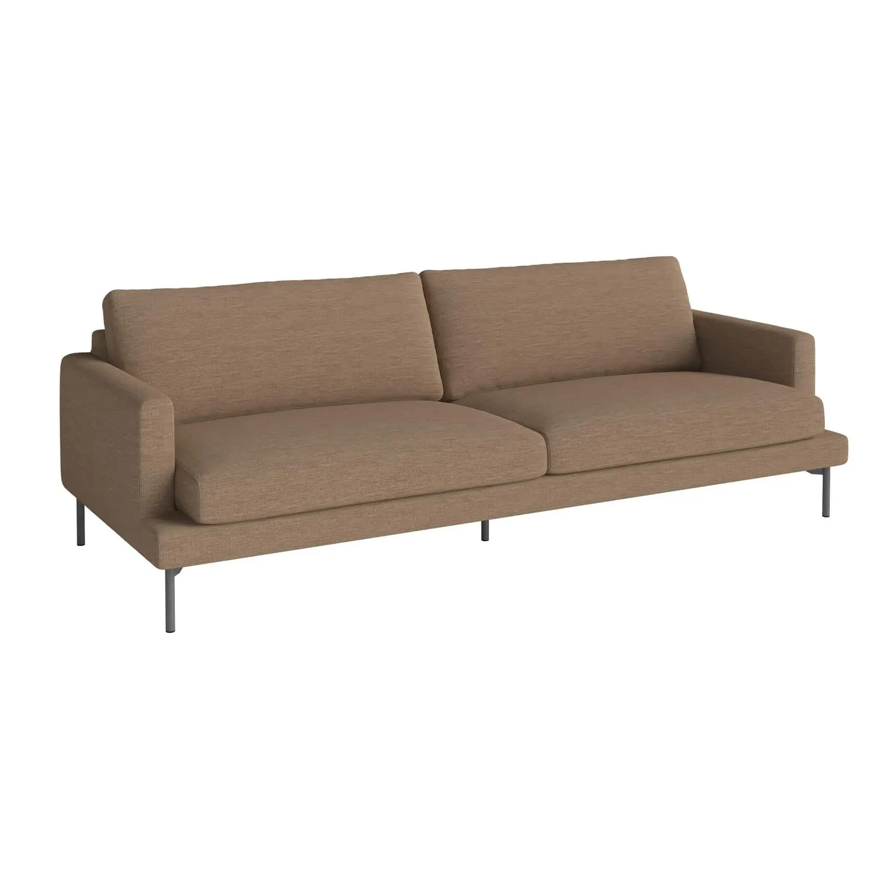 3-Seater Sofa with Removable Covers - Brown