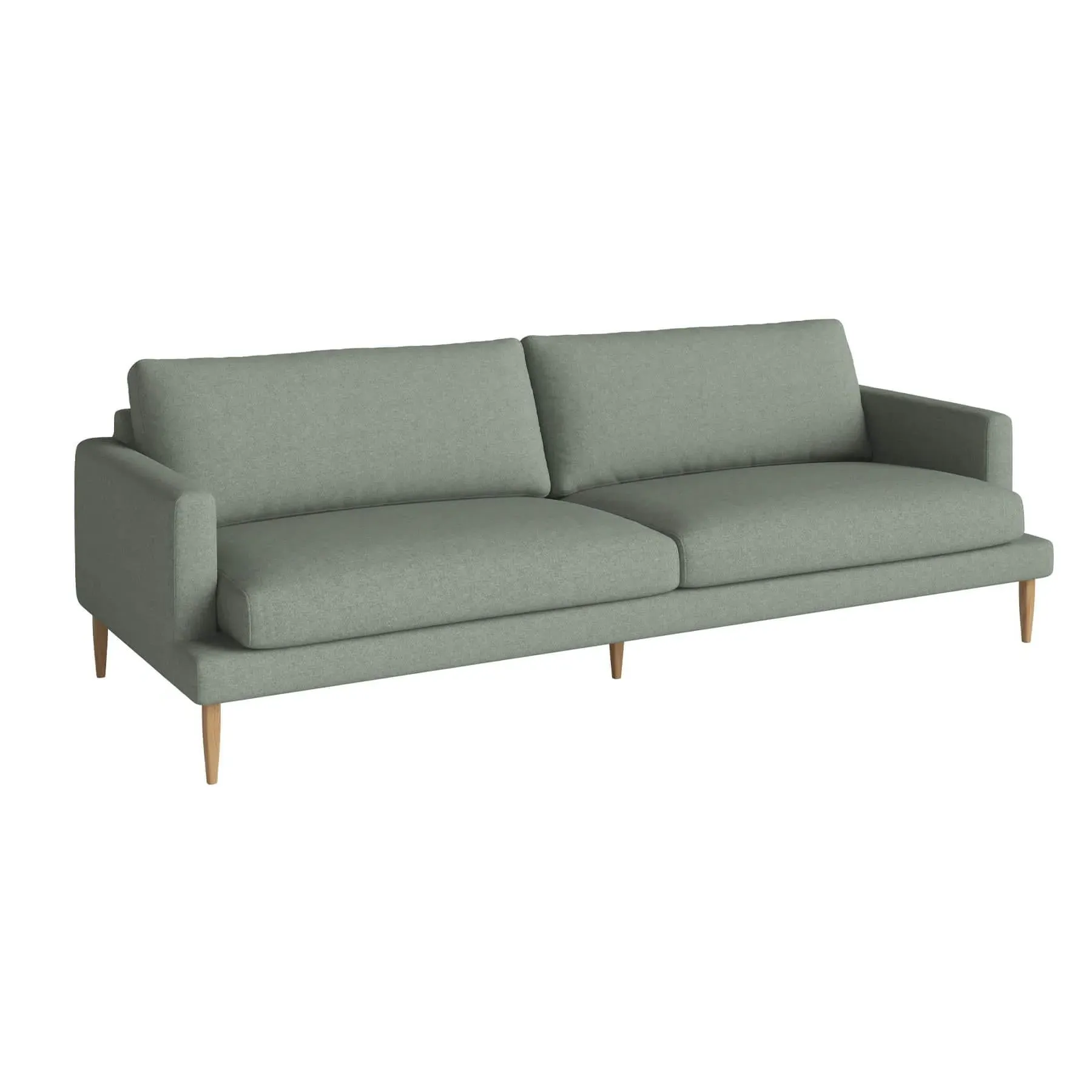 3-Seater Sofa with Removable Covers - Green