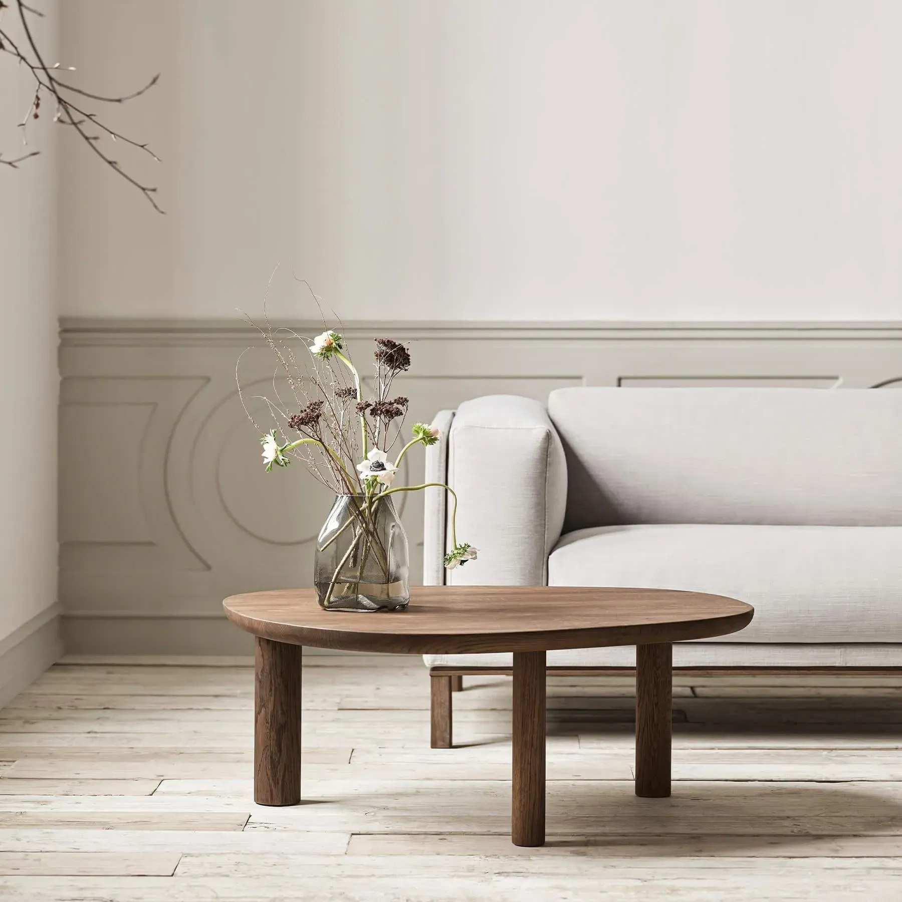 3-Tiered Coffee Table - White Oiled Oak