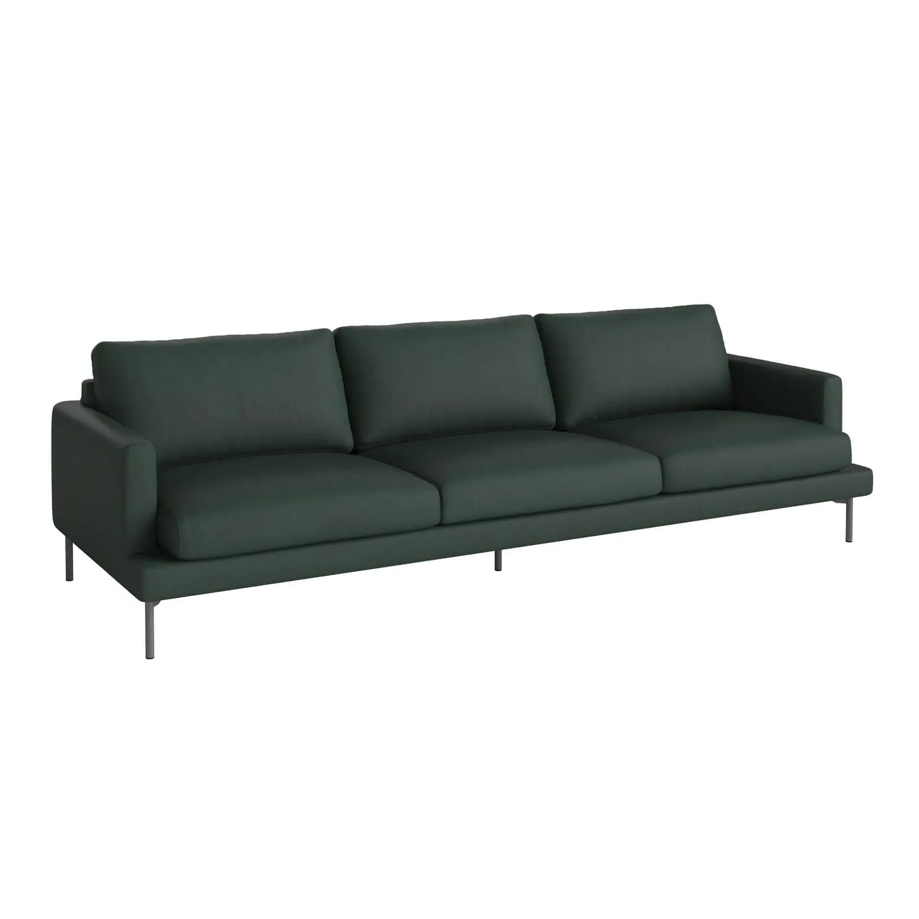 4-Seater Sofa with Removable Covers - Dark Green