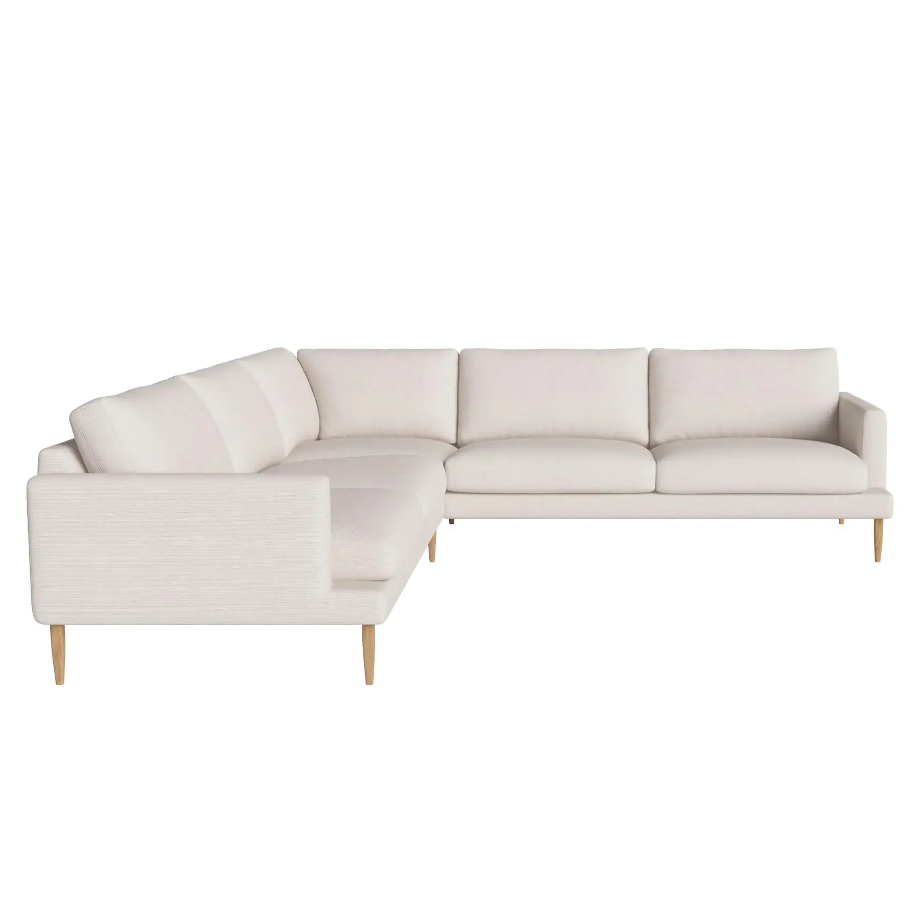 6-Seater Corner Sofa with Covers - Beige, Fabric image