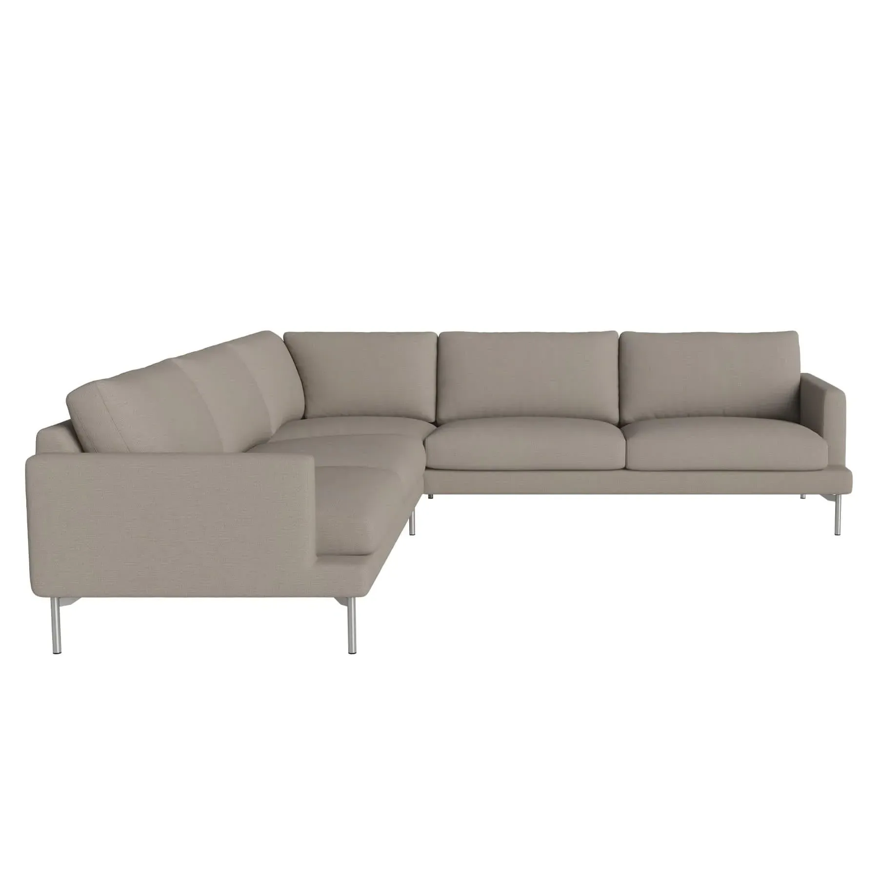 6-Seater Corner Sofa with Covers - Dark Beige image