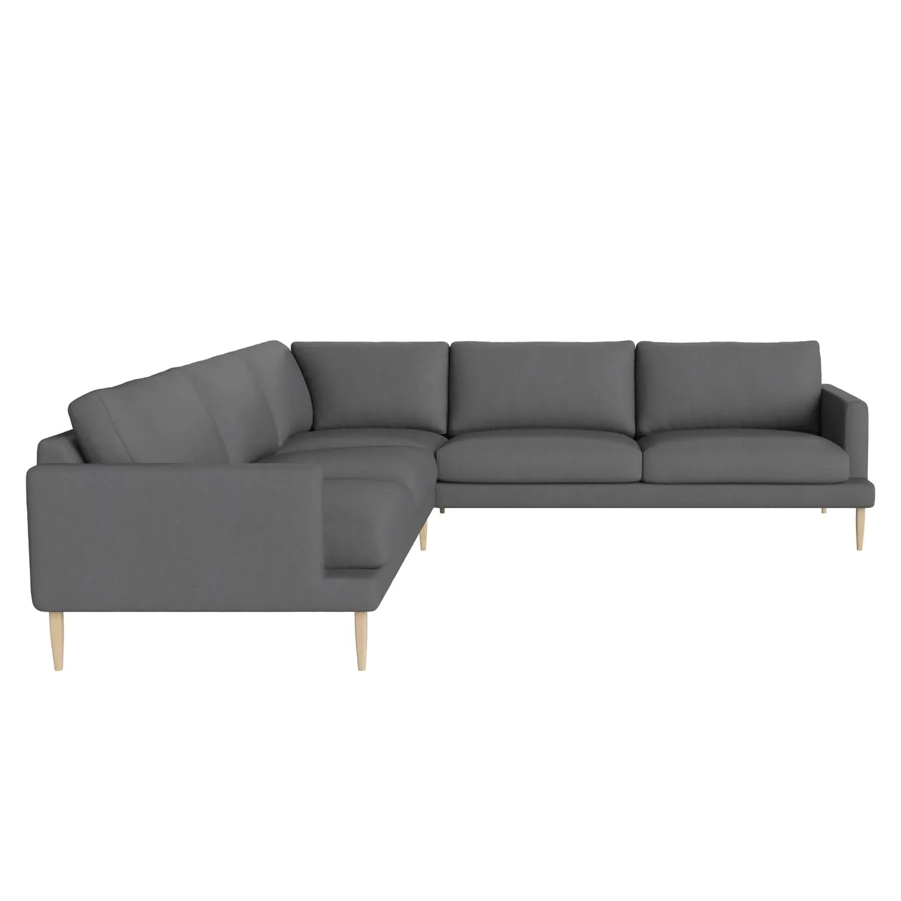 6-Seater Corner Sofa with Covers - Dark Grey