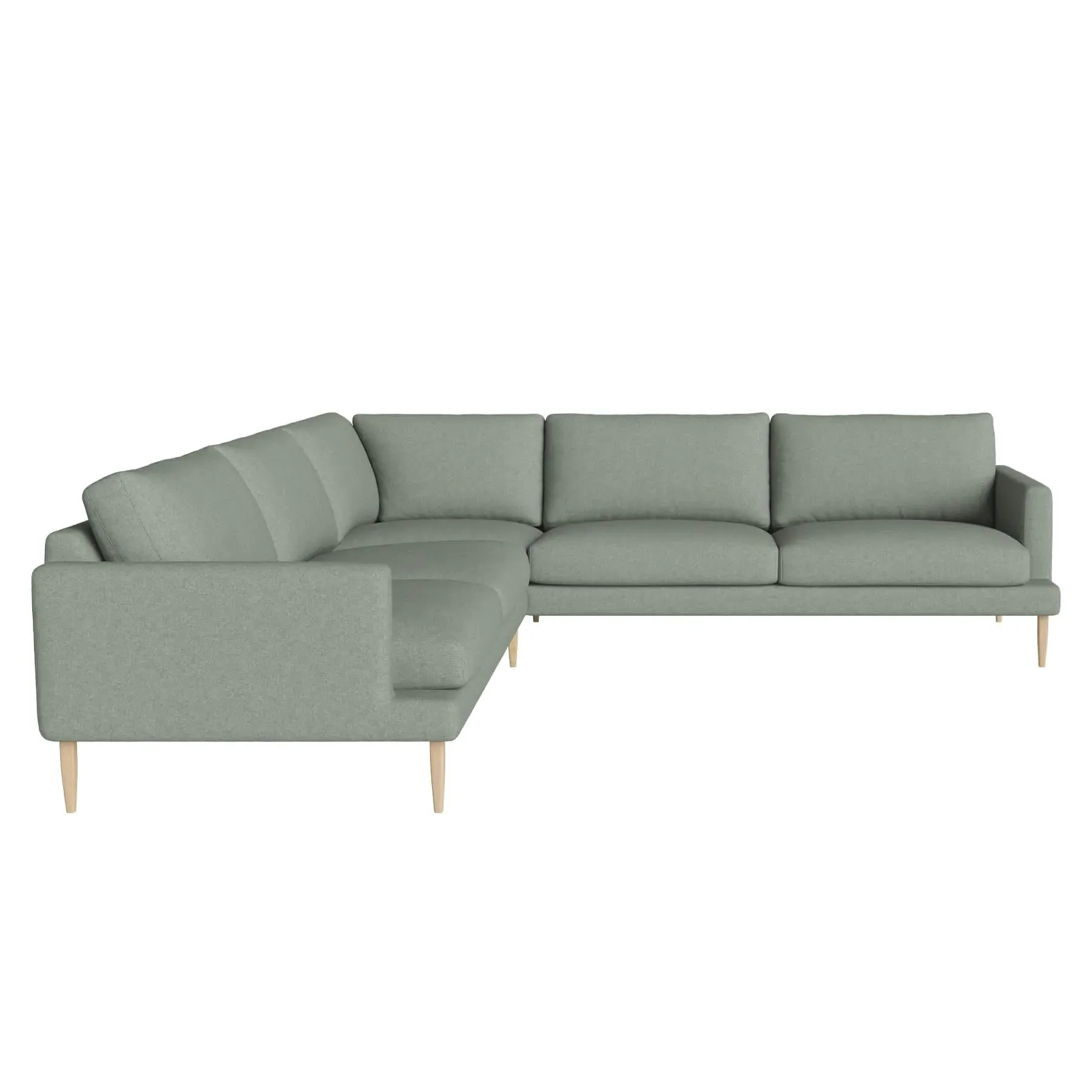 6-Seater Corner Sofa with Covers - Green
