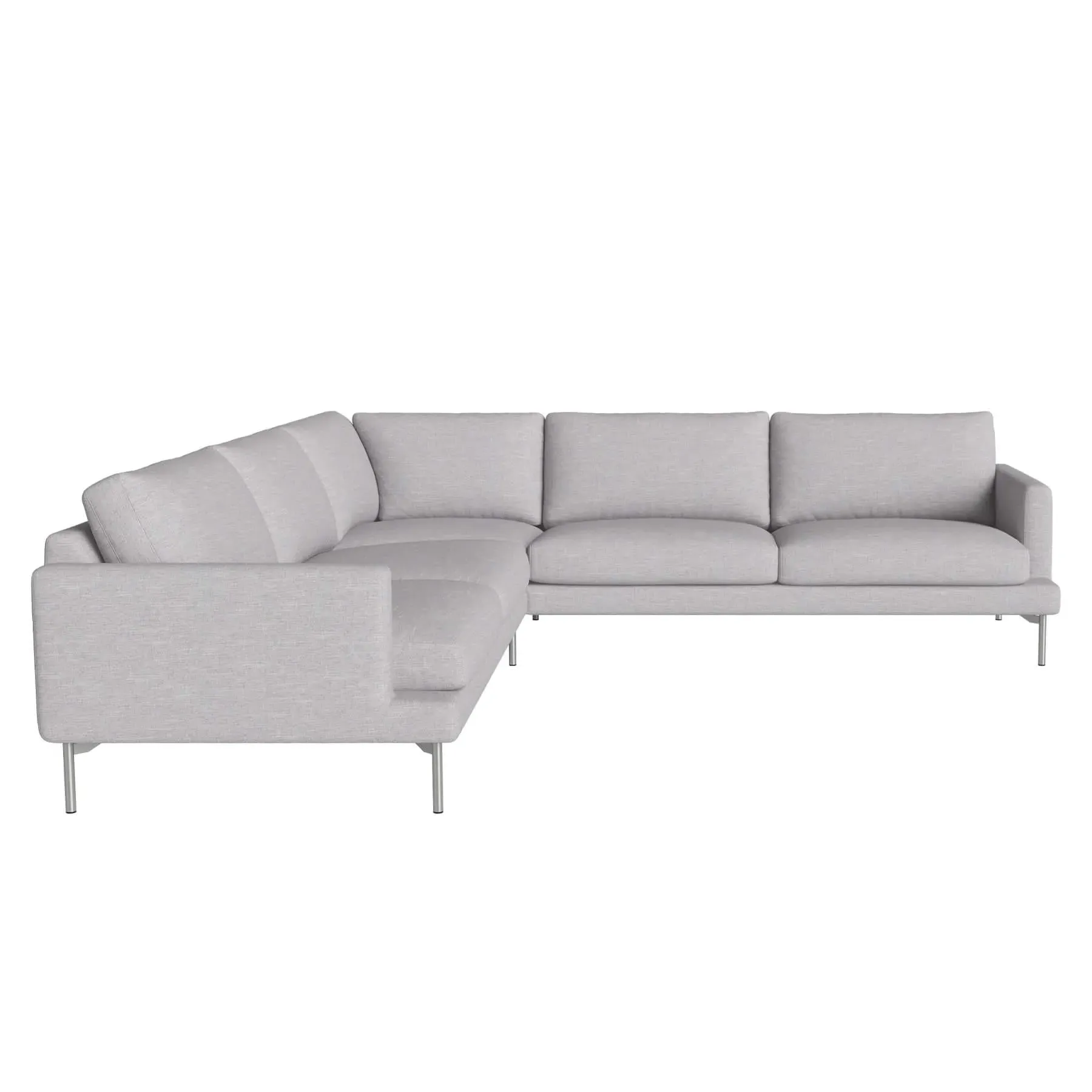 6-Seater Corner Sofa with Covers - Light Grey