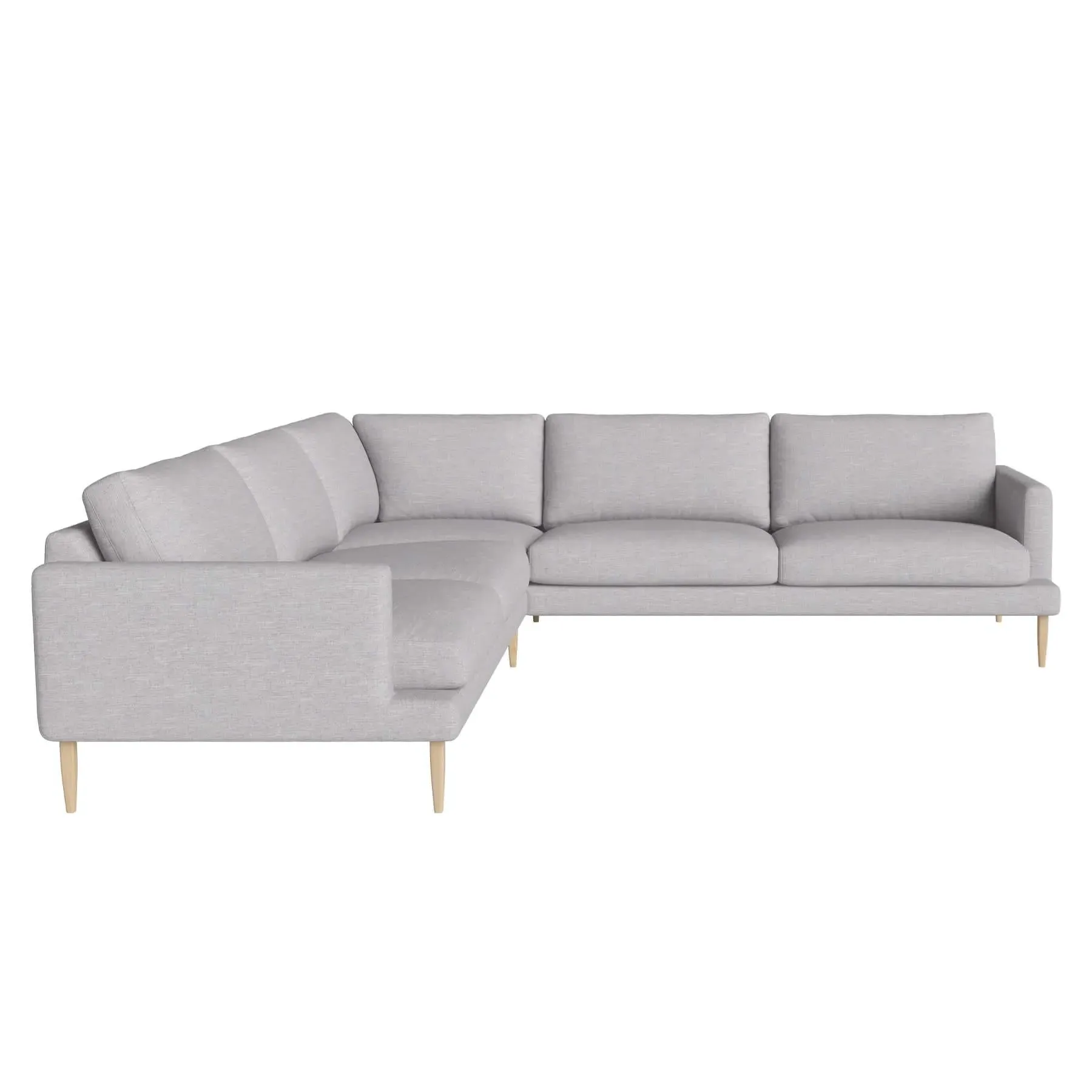 6-Seater Corner Sofa with Covers - Light Grey