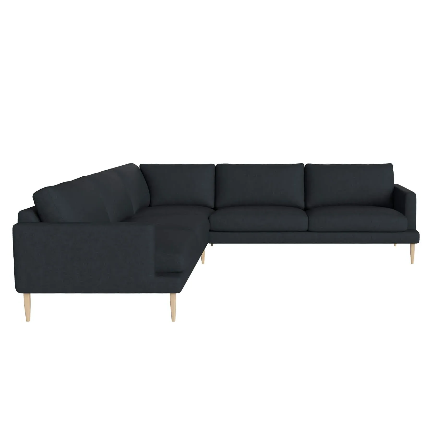 6-Seater Corner Sofa with Covers - Navy