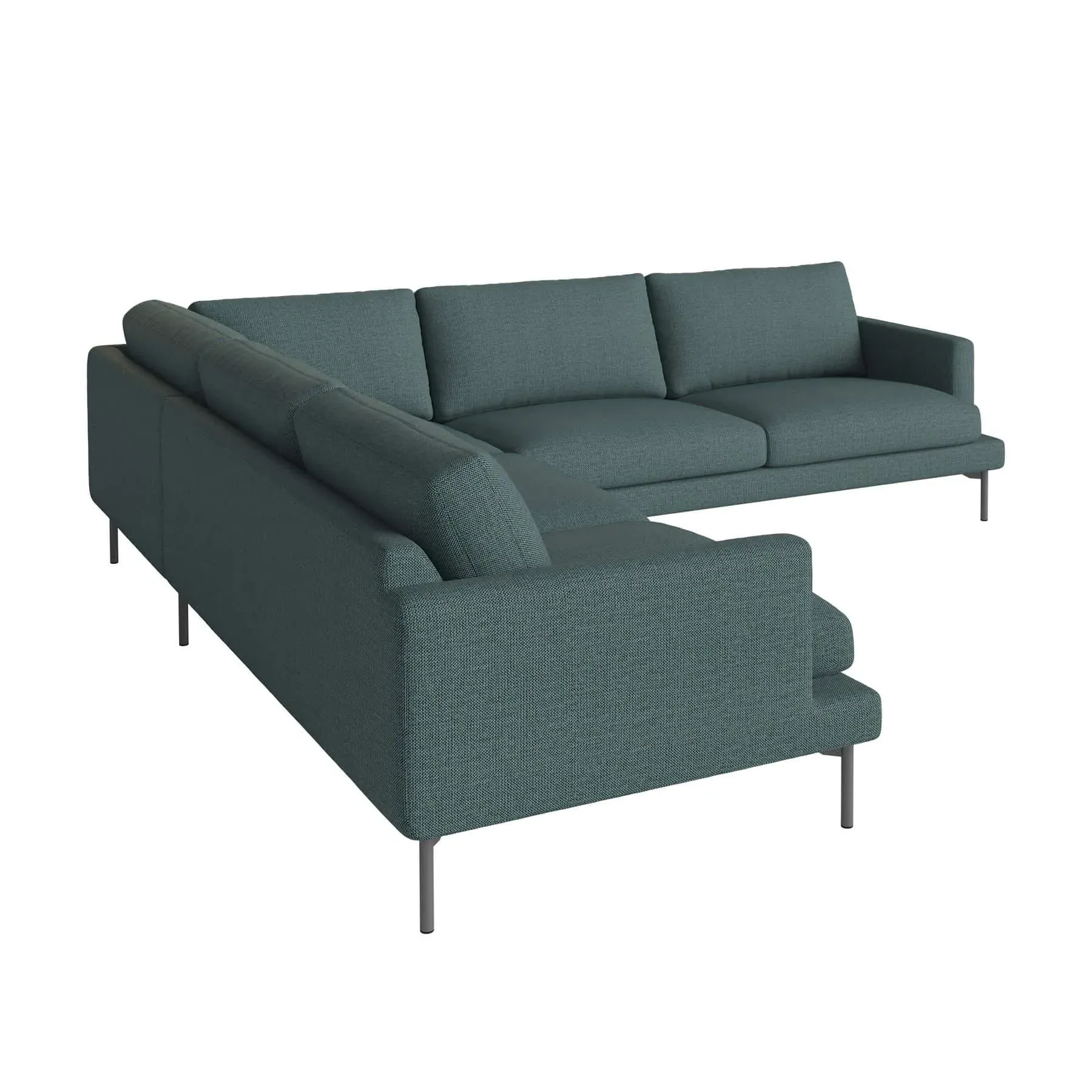 6-Seater Corner Sofa with Removable Covers - Green