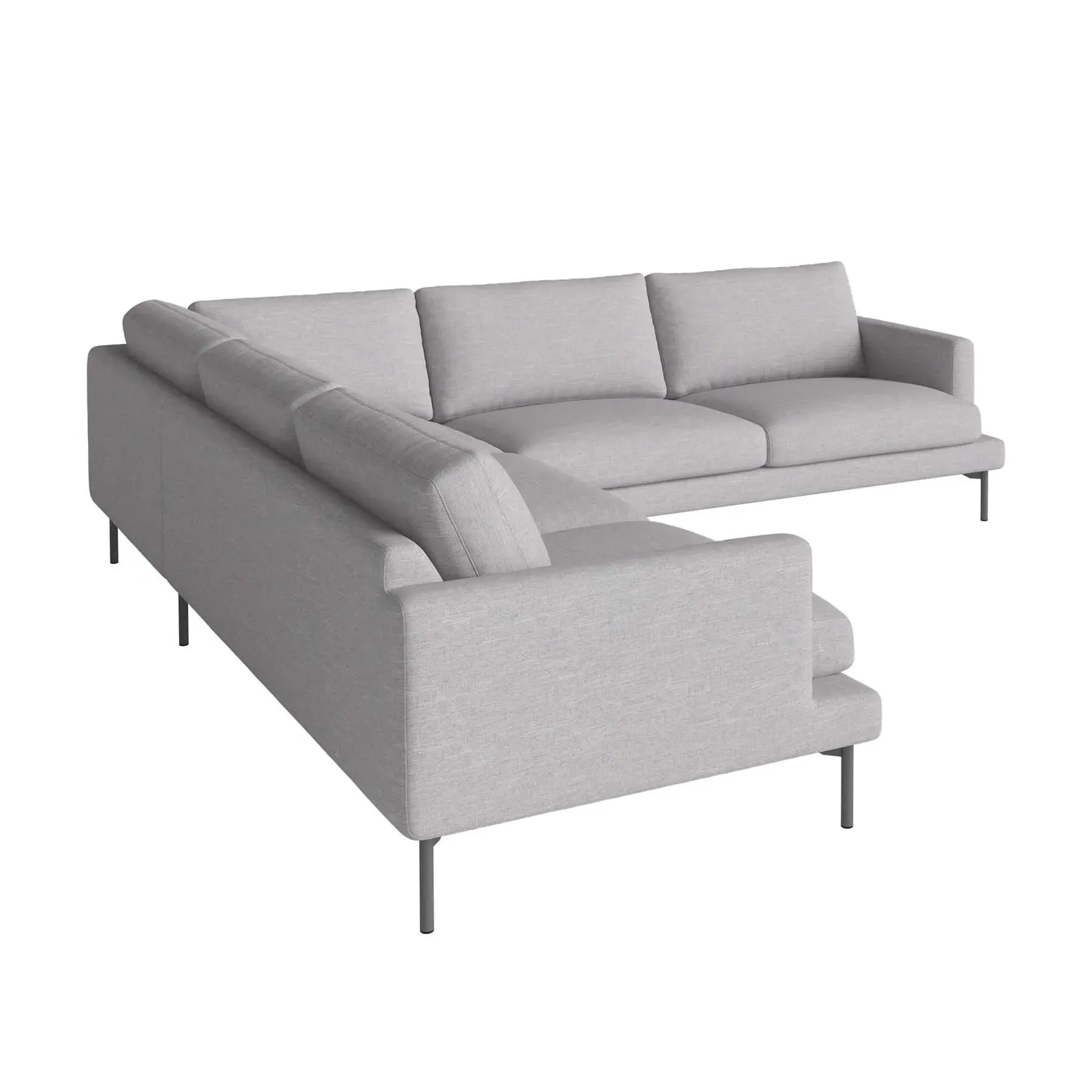6-Seater Corner Sofa with Removable Covers - Grey