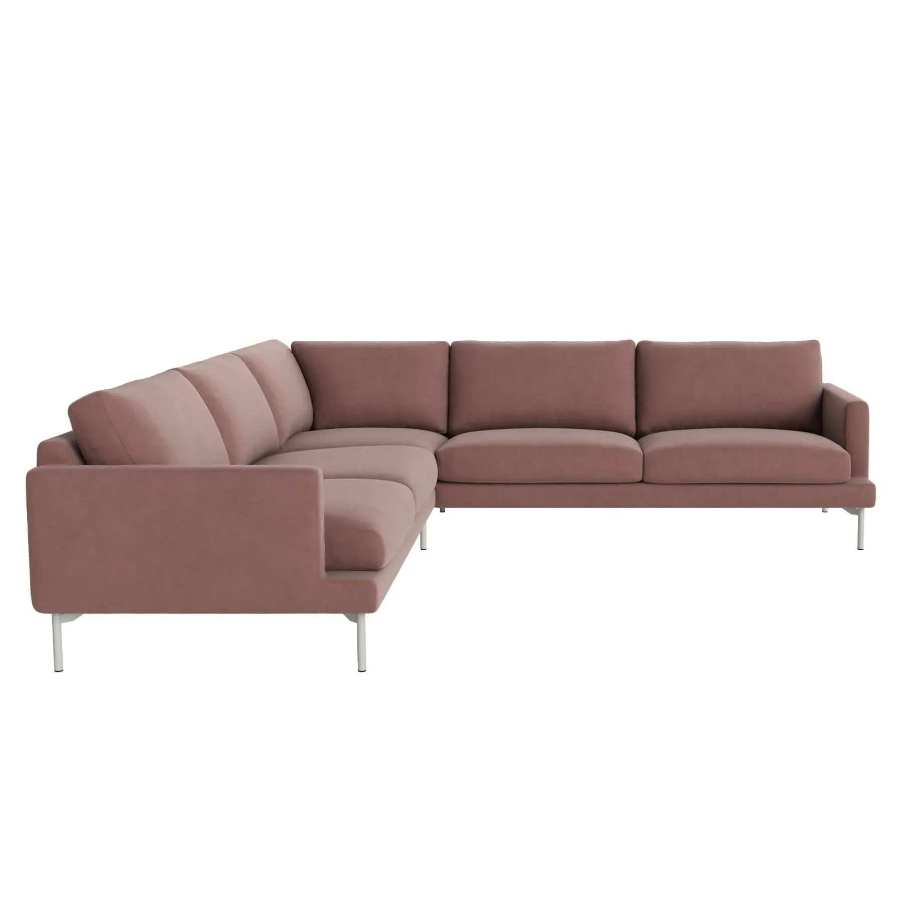 6-Seater Corner Sofa with Removable Covers - Pink