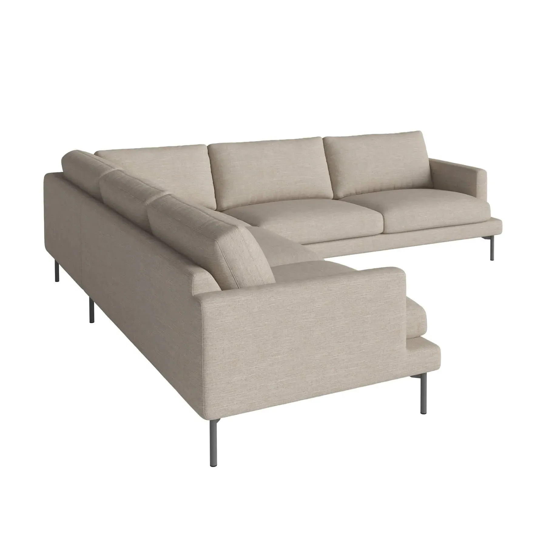 6-Seater Corner Sofa with Removable Covers - Sand
