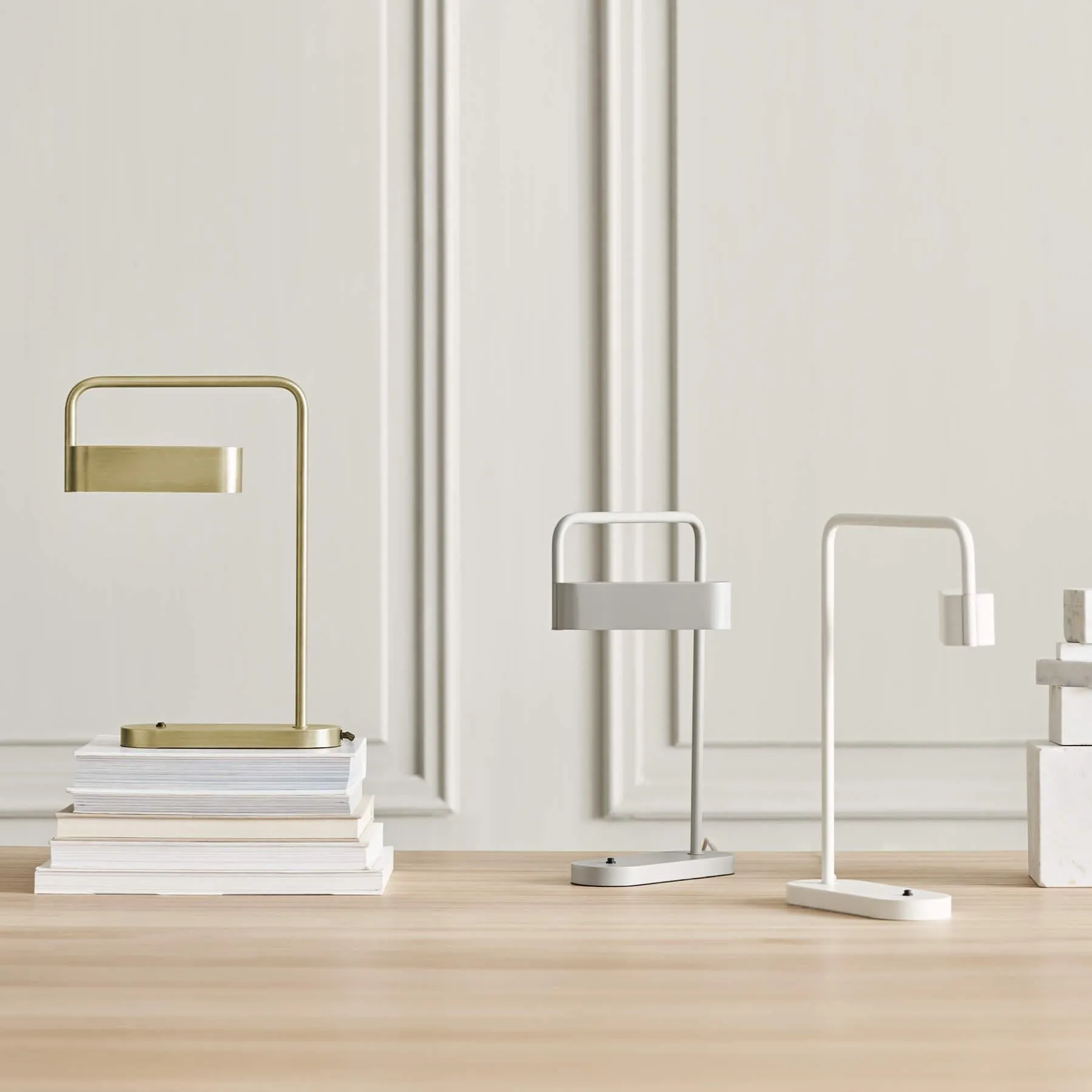 Adjustable Table Lamp - Cream, Metal