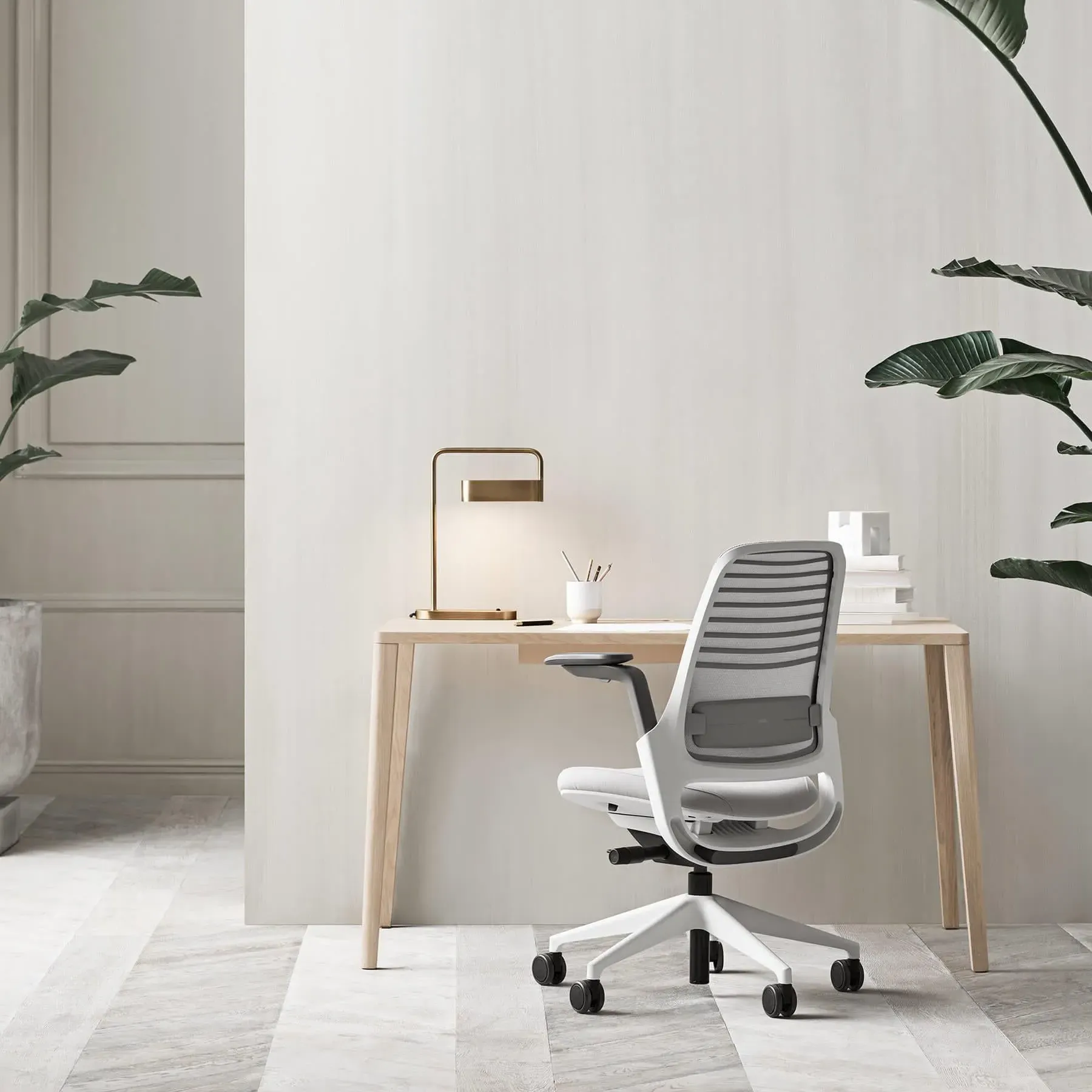 Adjustable Table Lamp - Cream, Metal