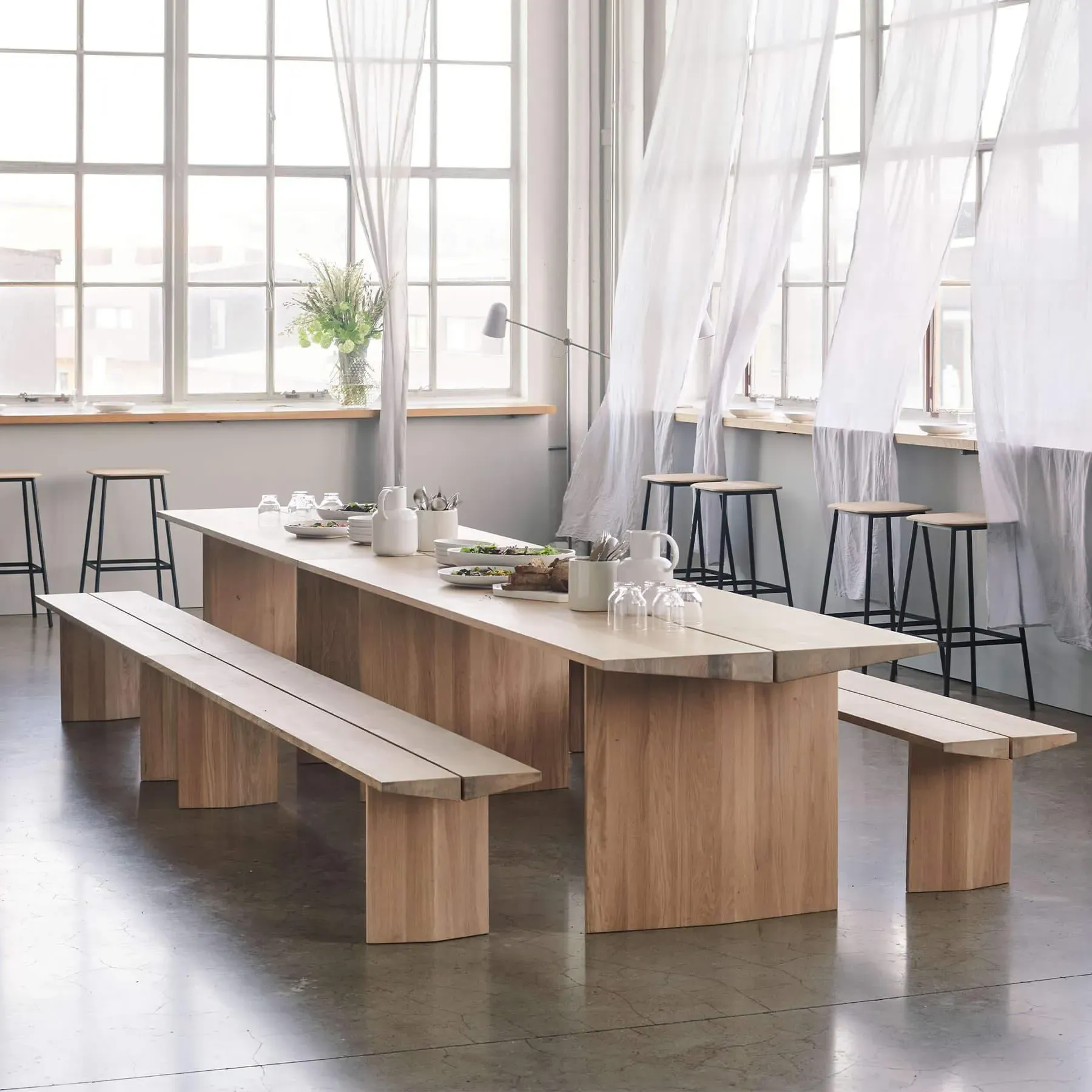 Alp 180cm Dining Bench - Oiled Oak