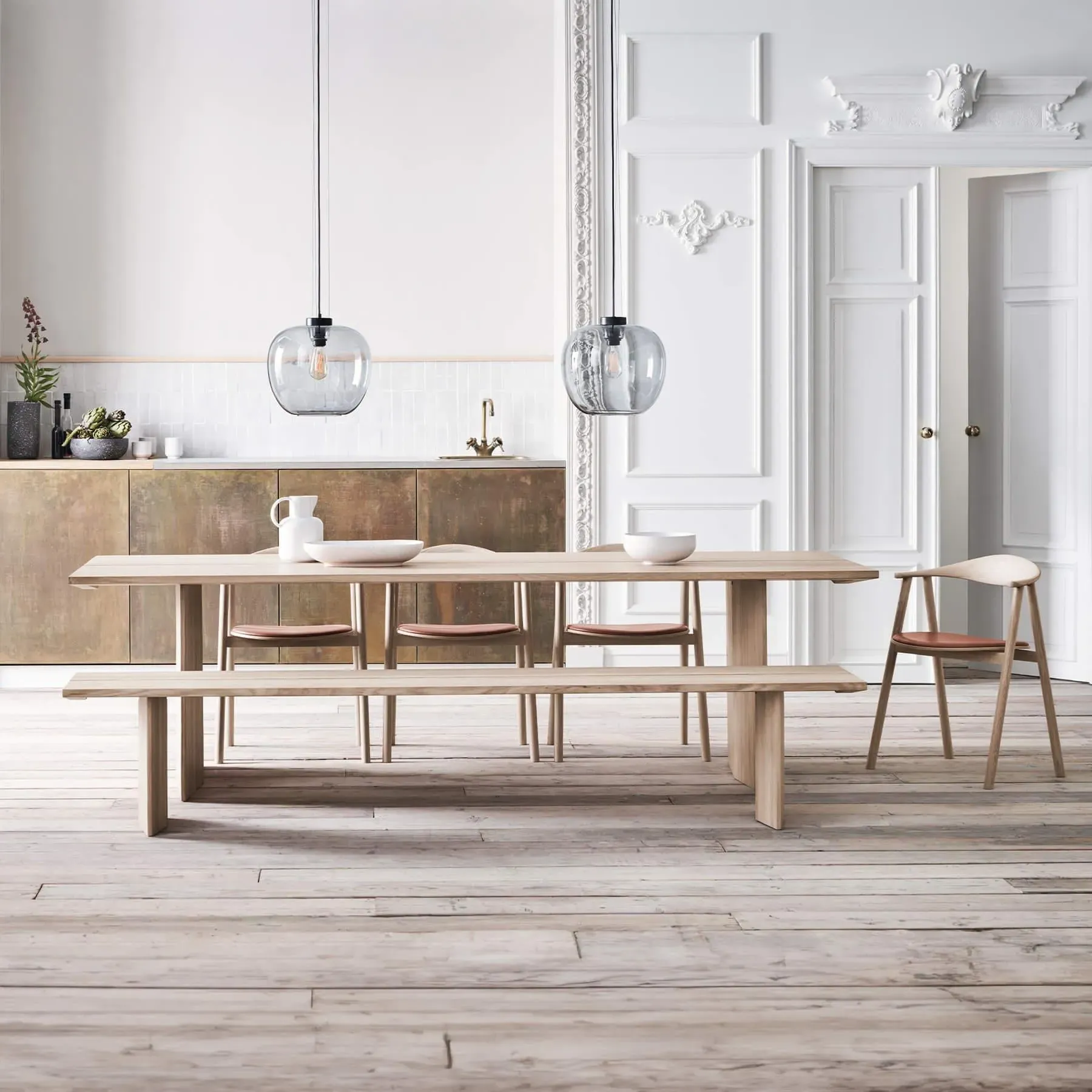 Alp 240cm Dining Bench - Oiled Oak