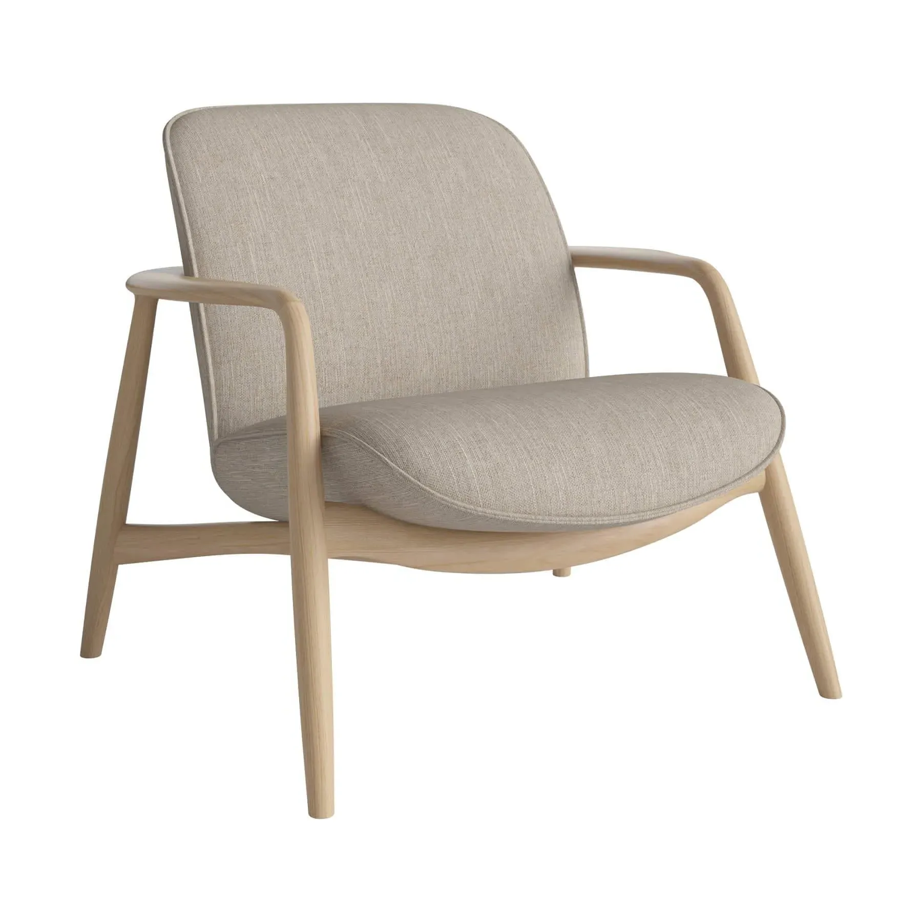 Armchair with Oak Frame - Sand, Fabric