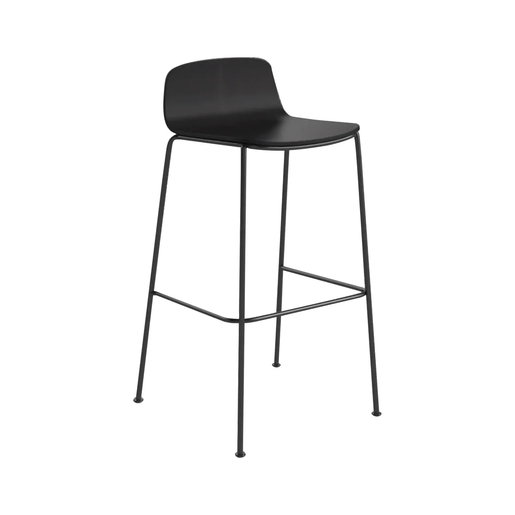 Bar Stool 75cm Height - Black, Oak