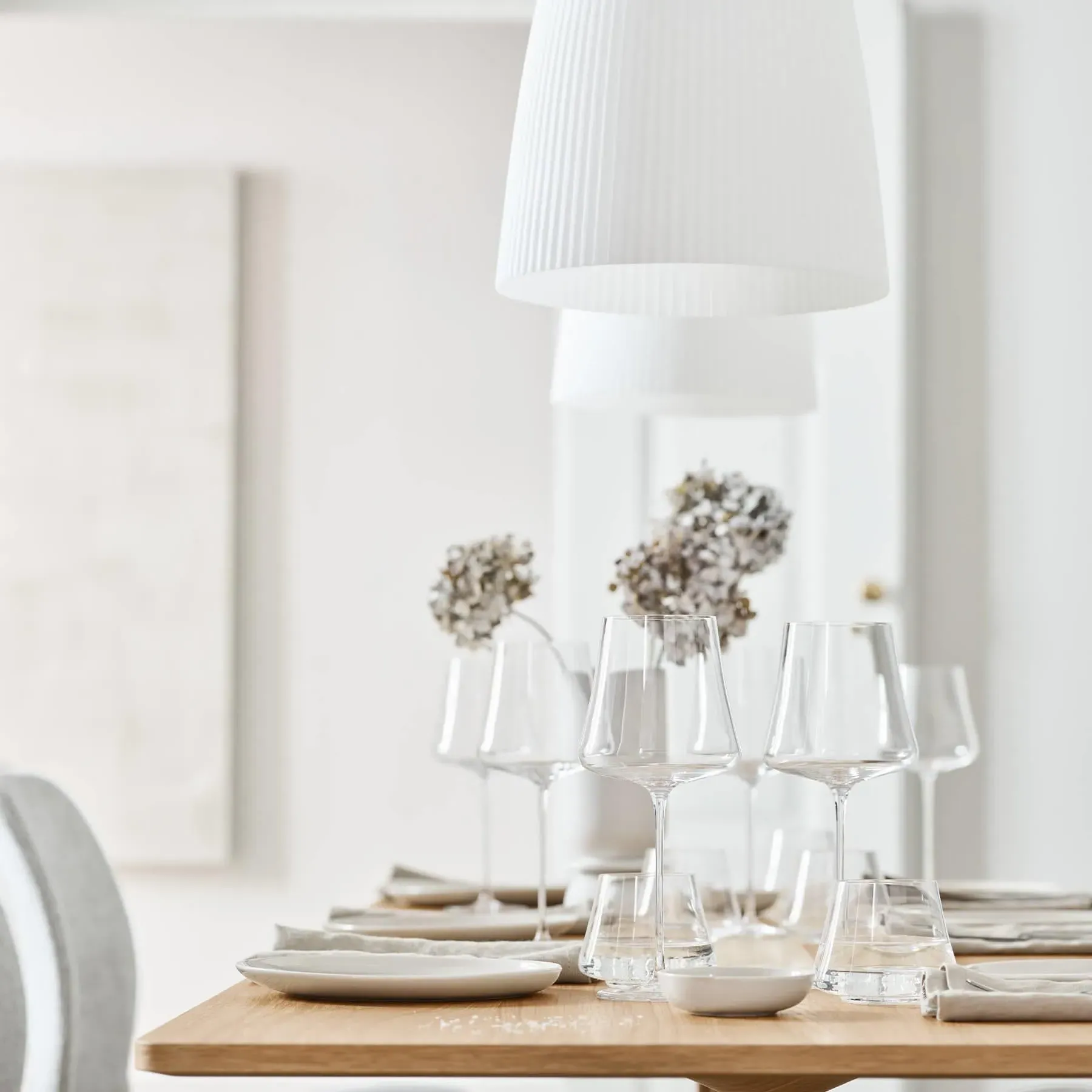 Campa Small Pendant Light - Opal Glass, Wood