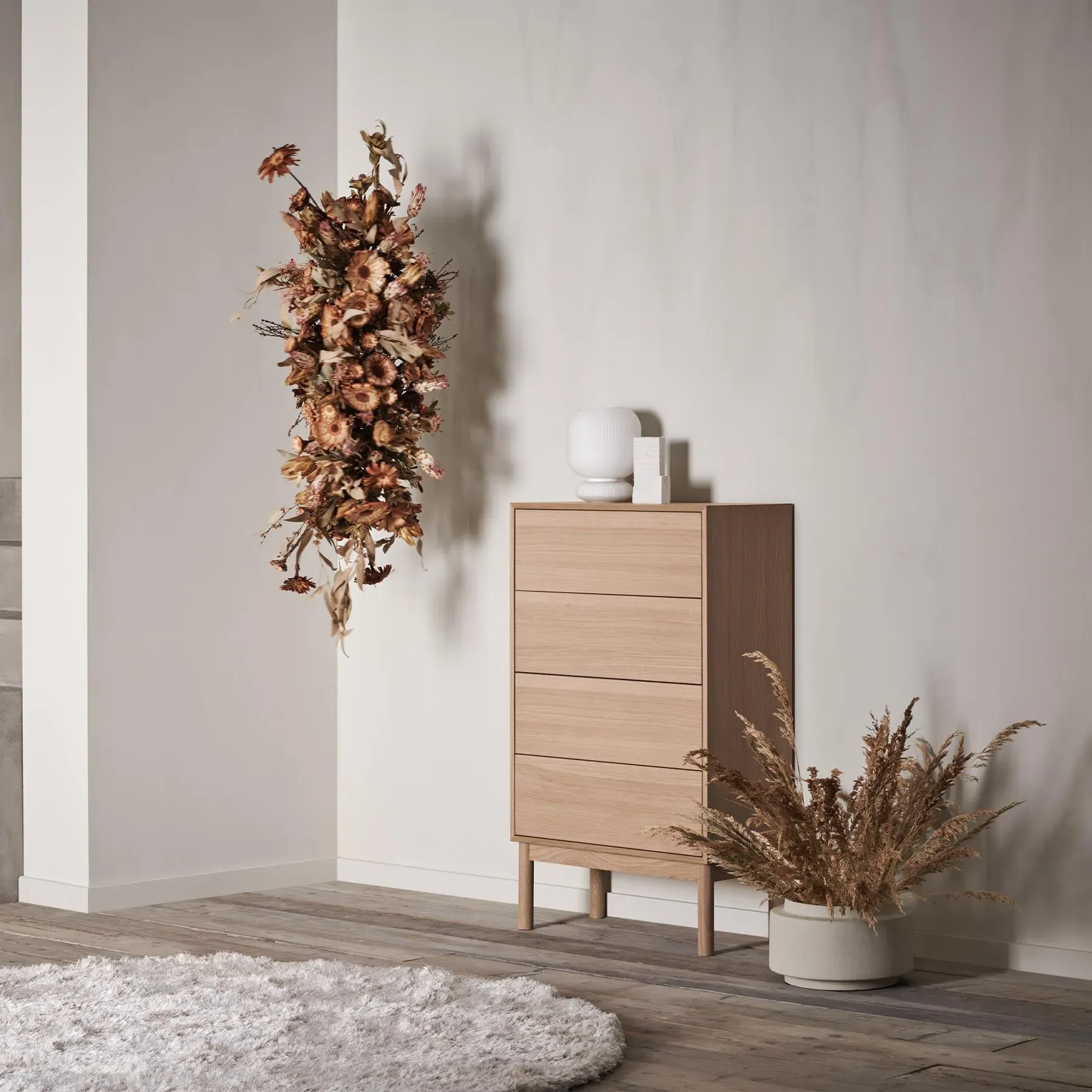 Case Sideboard - White, Oak