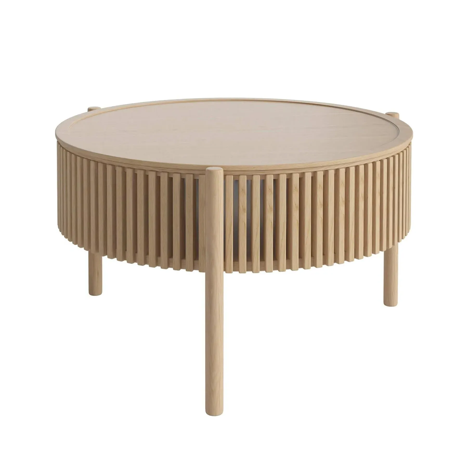 Coffee Table with Storage - Oak Veneer