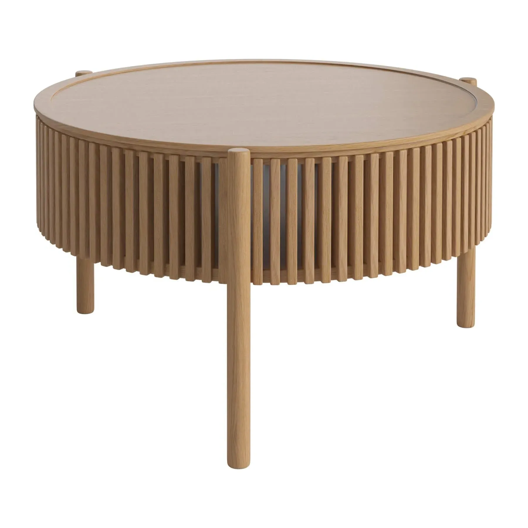 Coffee Table with Storage - Oak Veneer