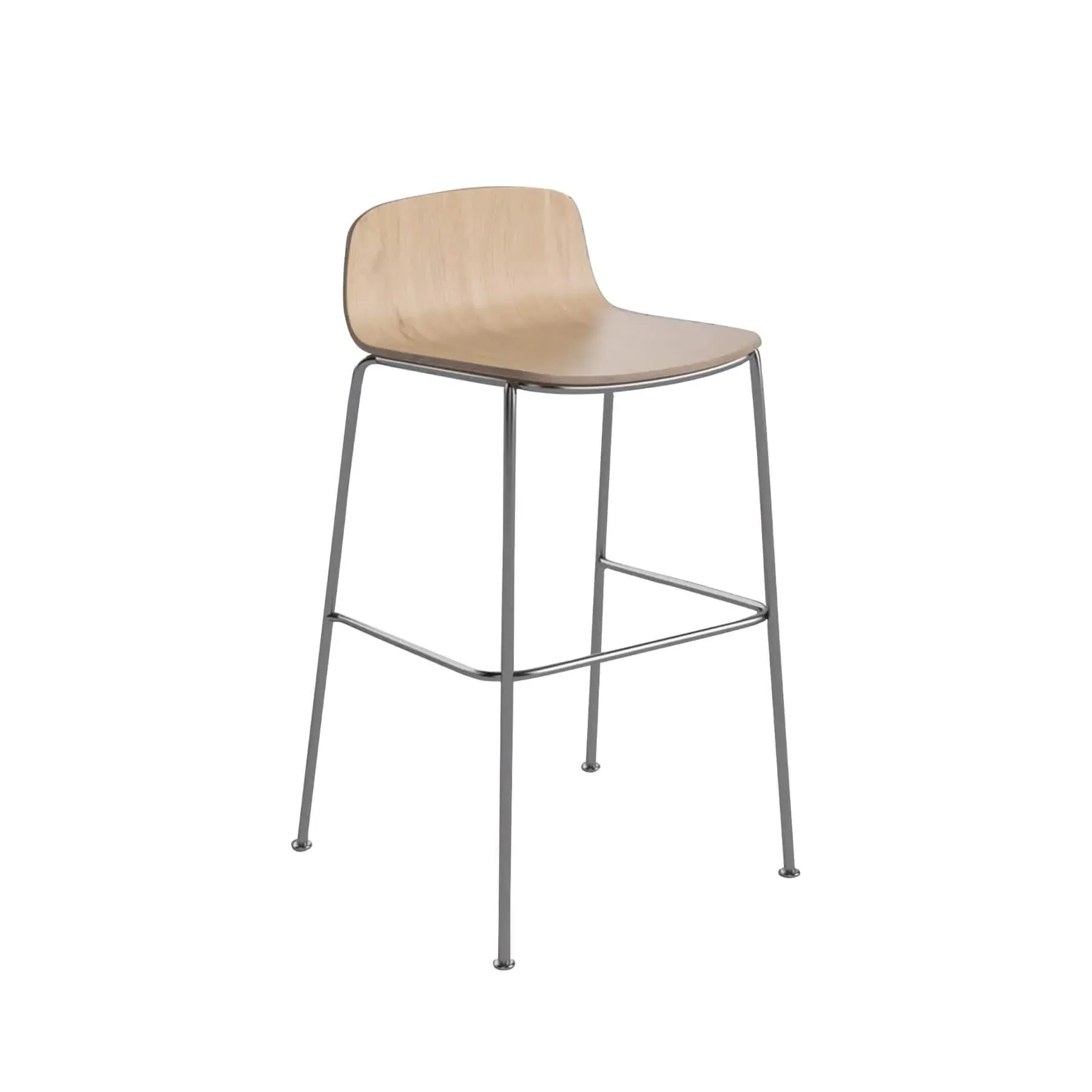 Counter Height Bar Stool - White, Steel