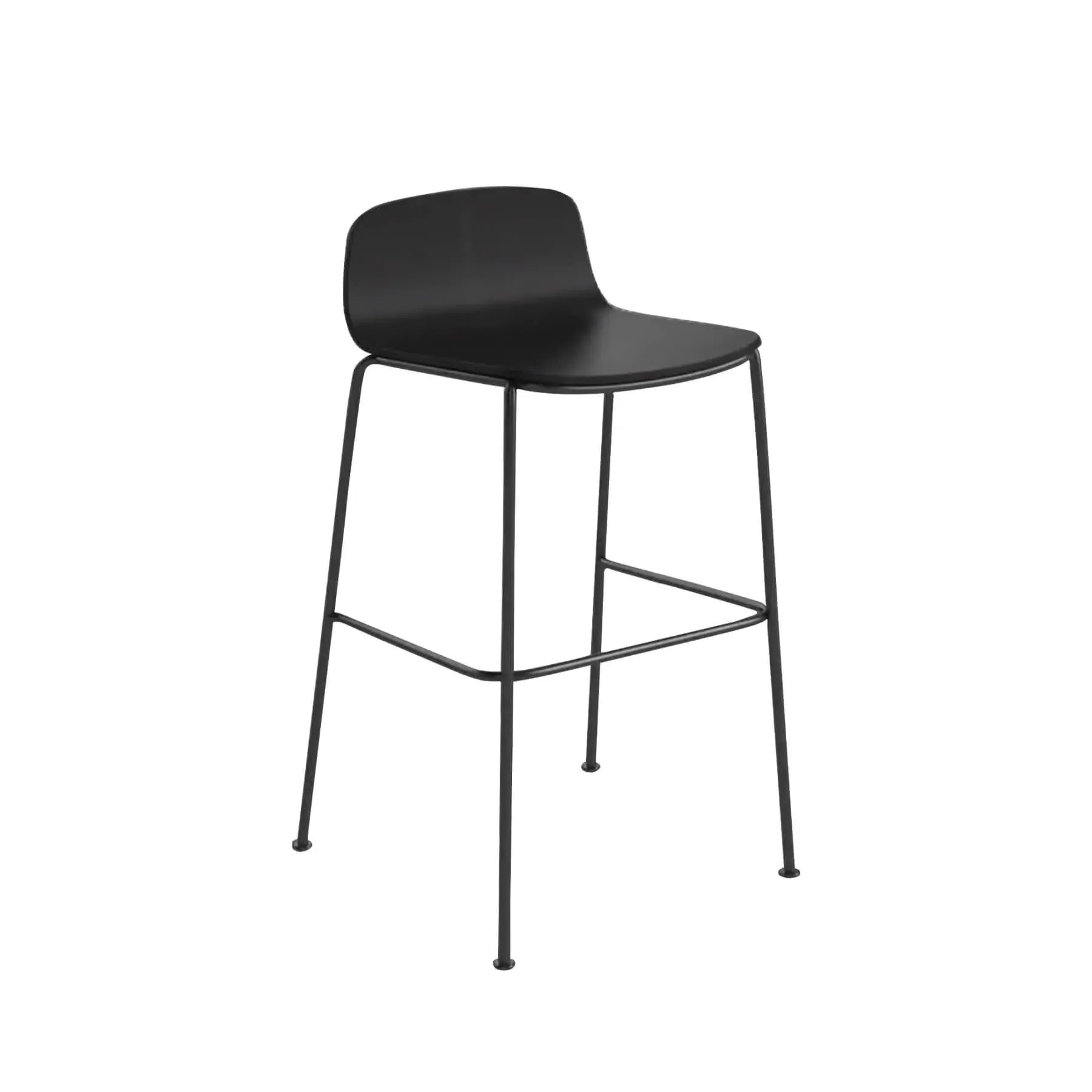 Counter Stool 65cm Height - Black, Oak image