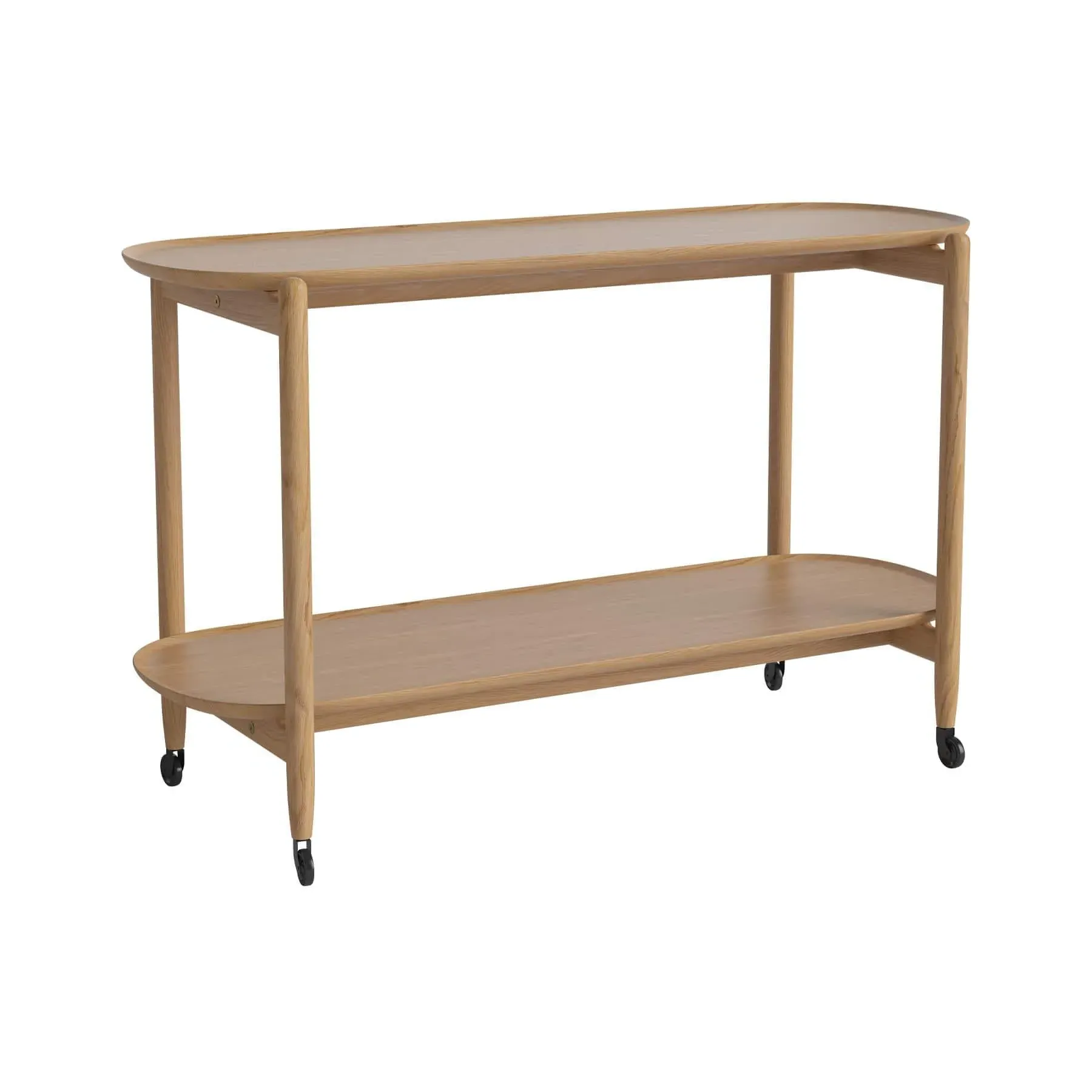 Coupe Small Bar Trolley - Oiled Oak