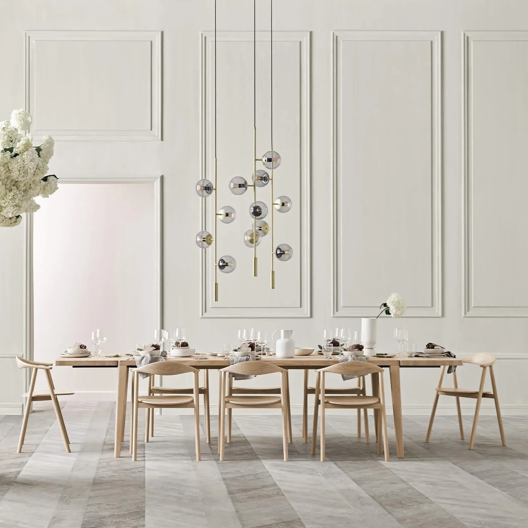 Dining Table with Extensions - Black Oak