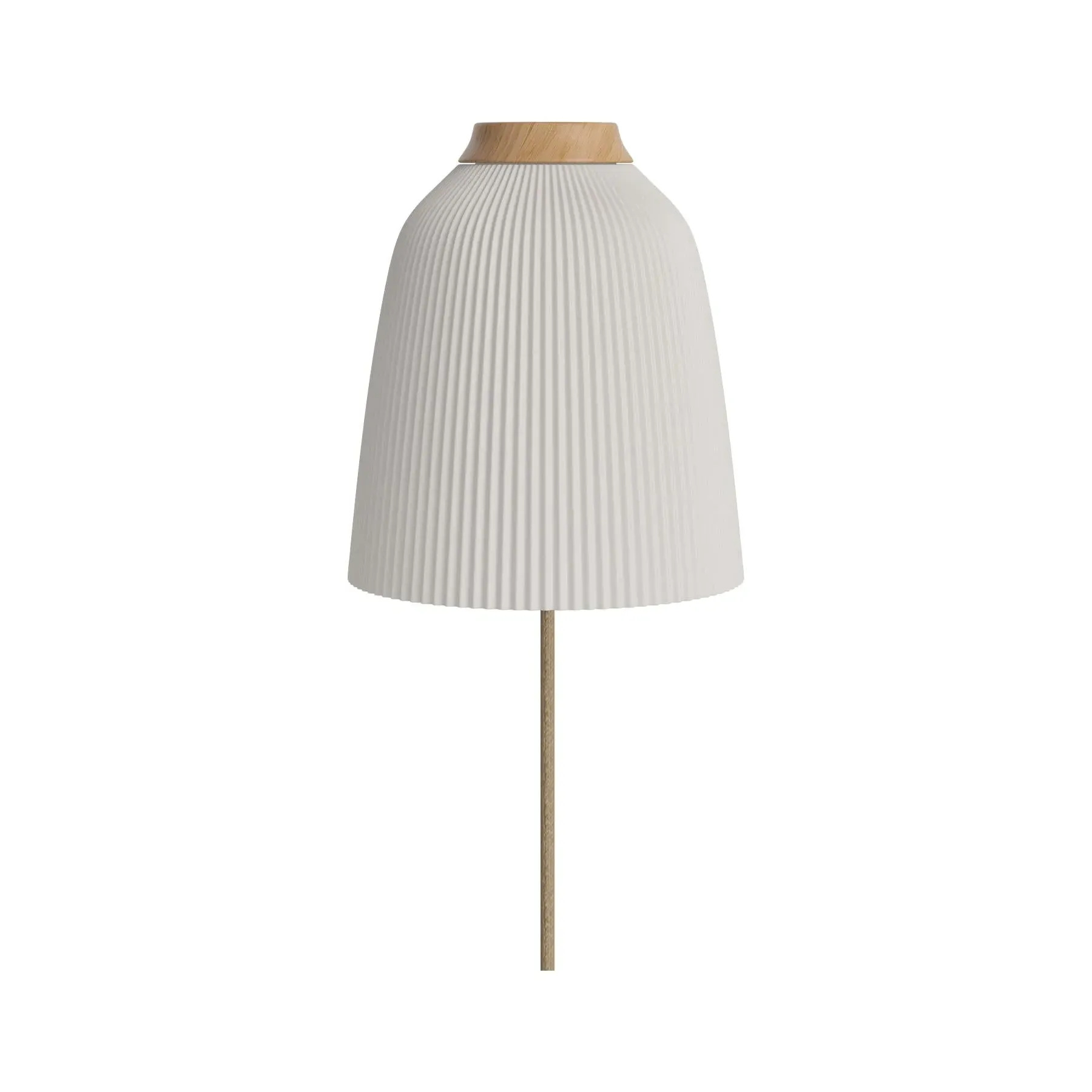 Fluted Wall Light with Wood Details - Opal Glass