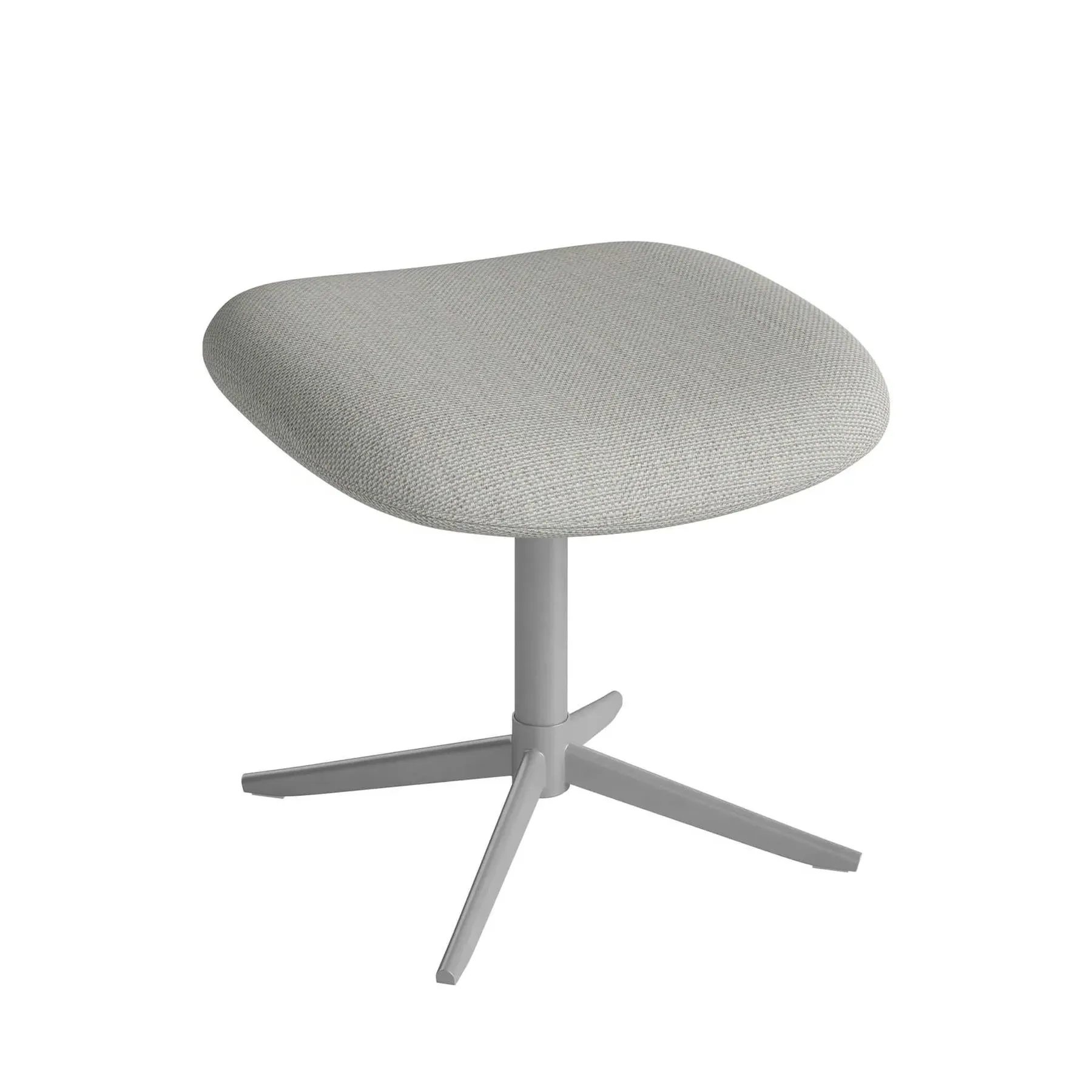 Footstool with Foam Seat - Grey, Fabric