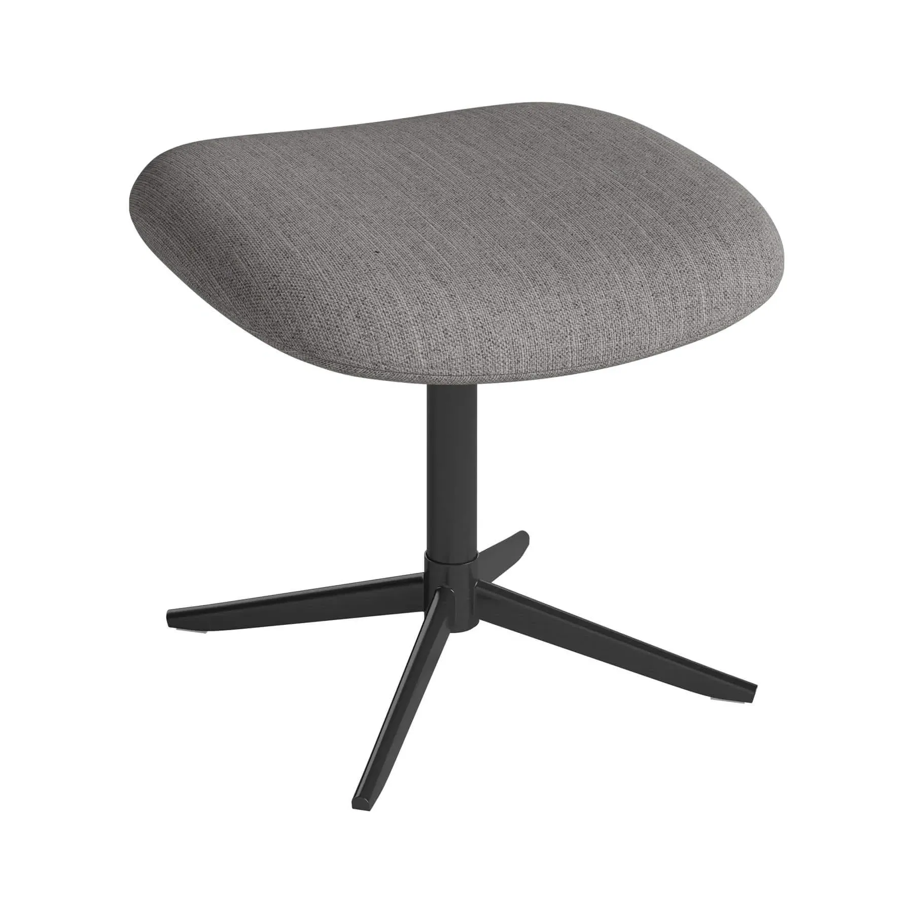 Footstool with Foam Seat - Grey, Fabric