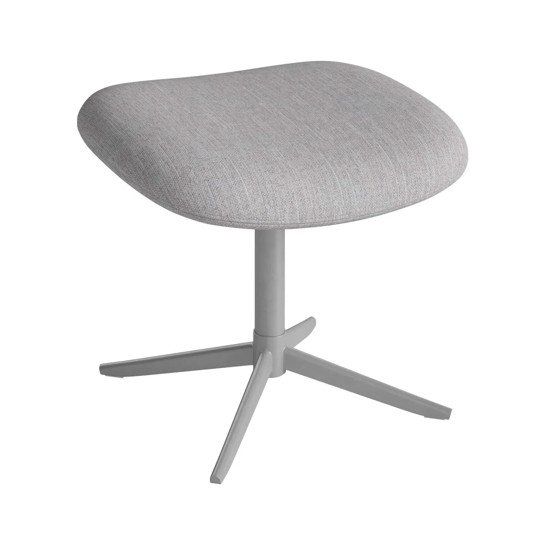 Footstool with Foam Seat - Light Grey, Fabric