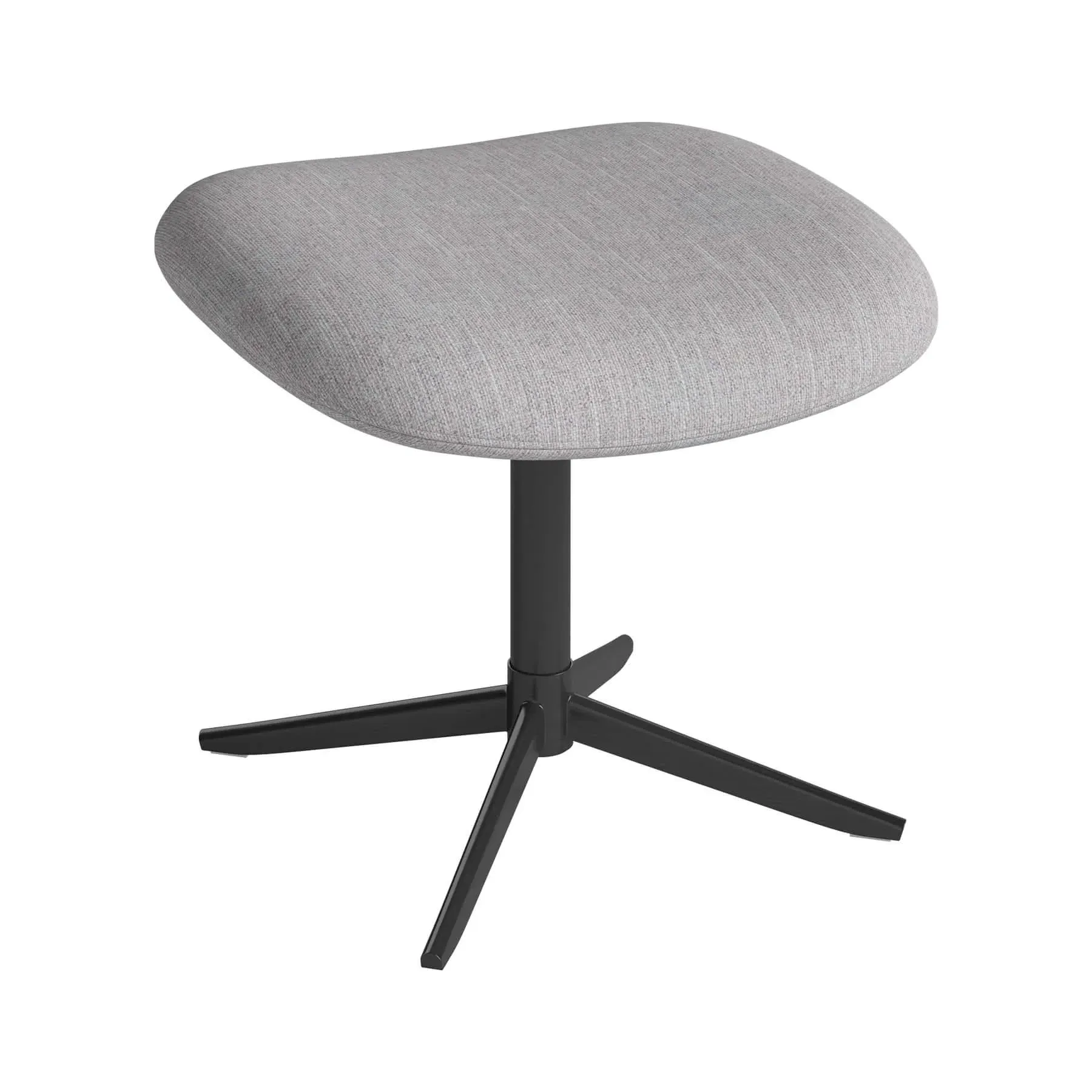 Footstool with Foam Seat - Light Grey, Fabric