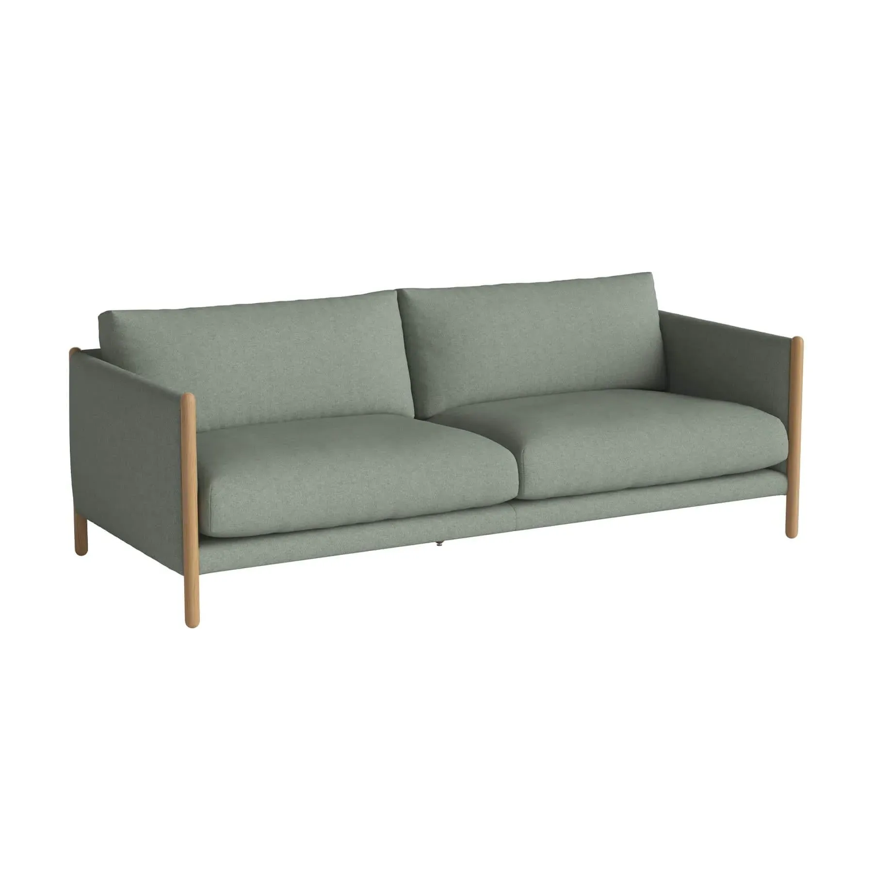 Hayden 2.5-Seater Sofa - Green, Oak image