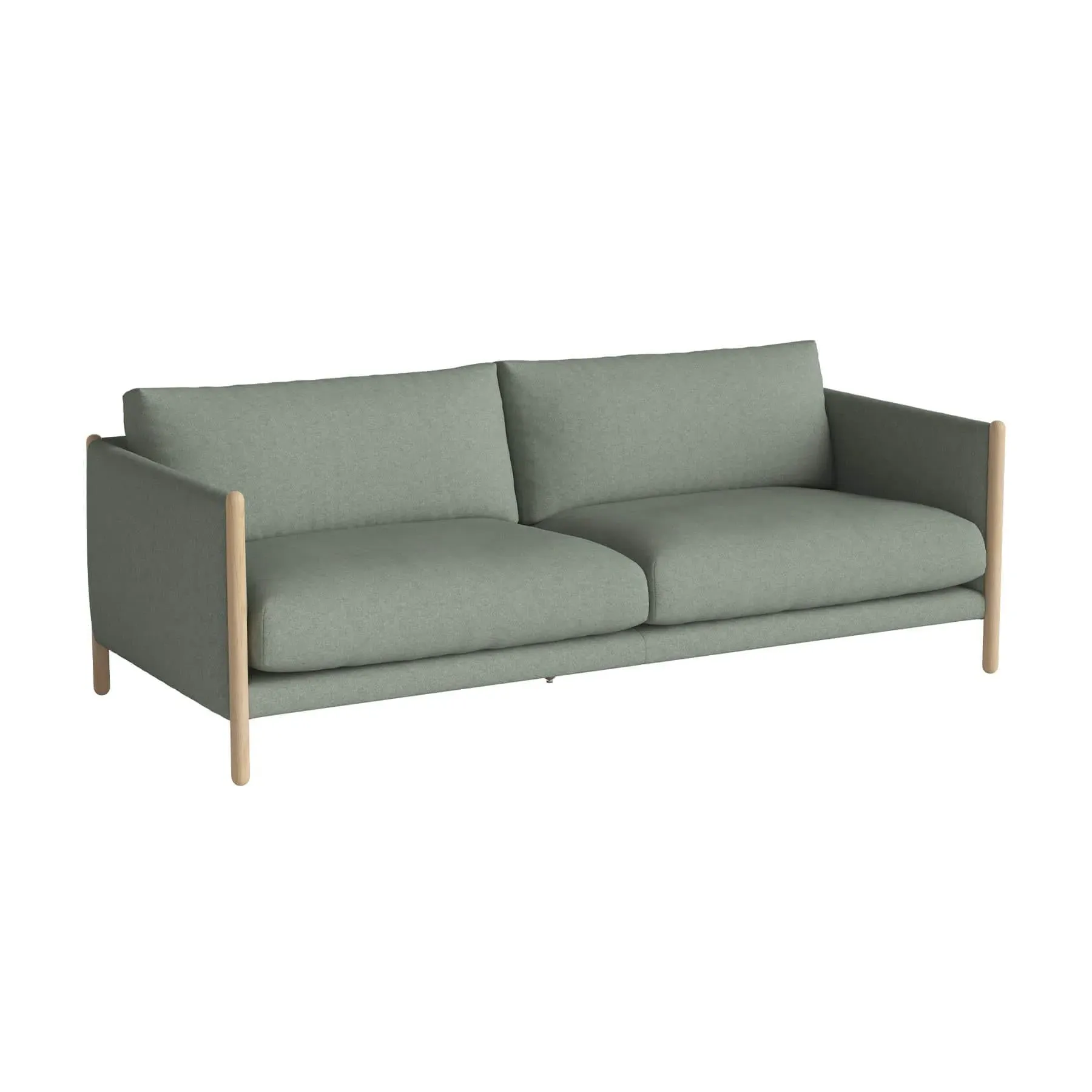 Hayden 2.5-Seater Sofa - Green, White Oak